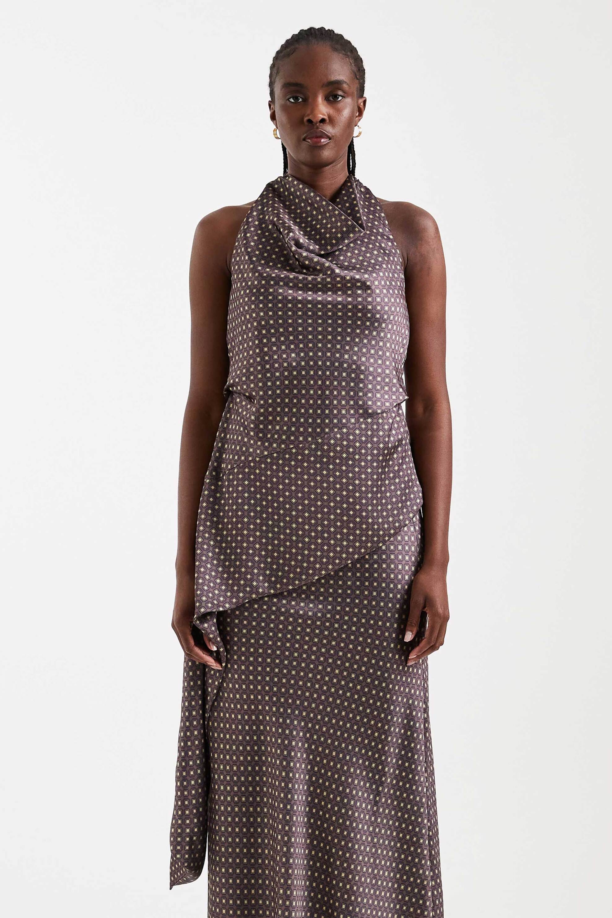 Topshop γυναικείο τοπ με halter λαιμόκοψη 