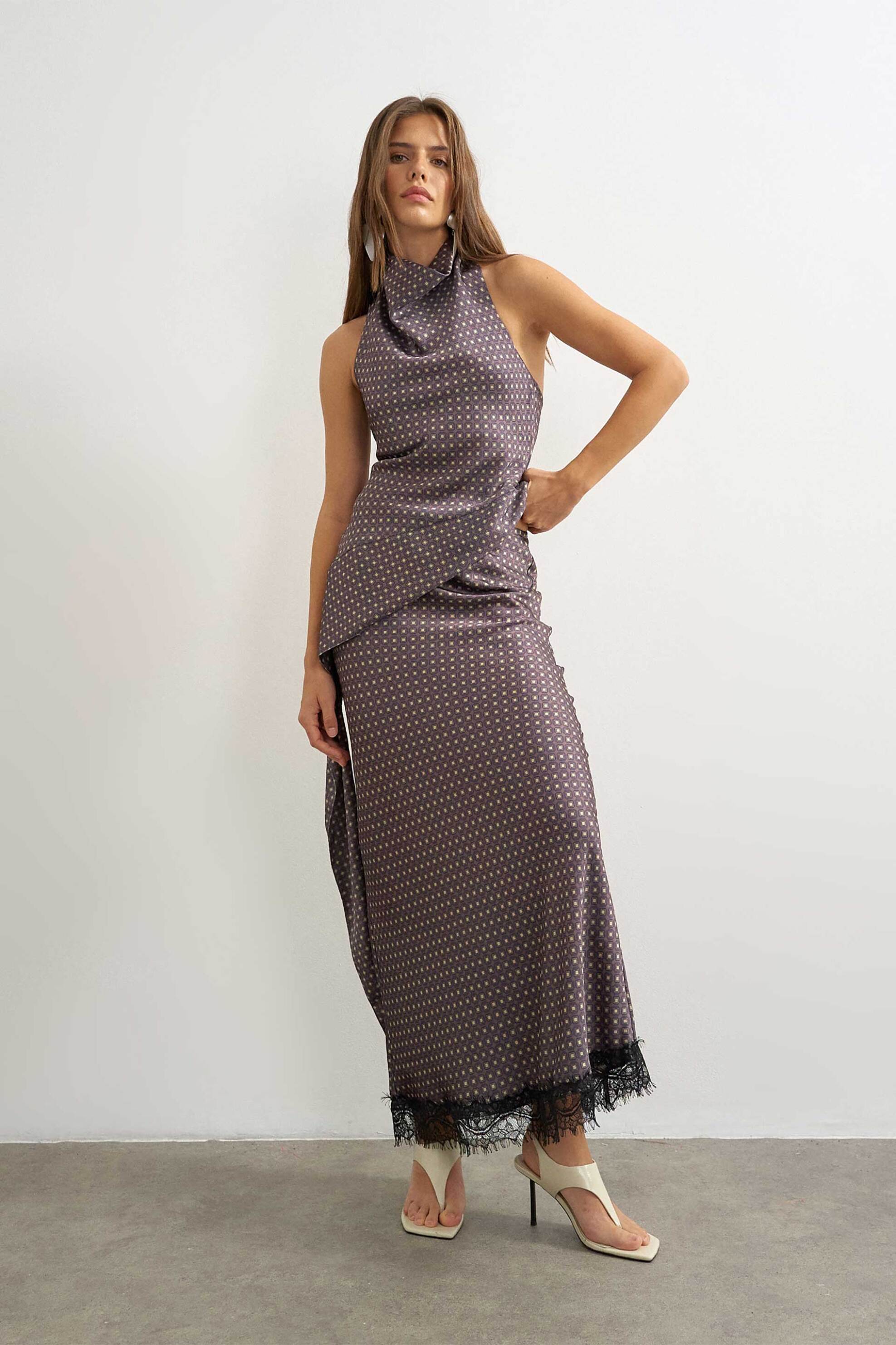 Topshop γυναικεία maxi φούστα με print 
