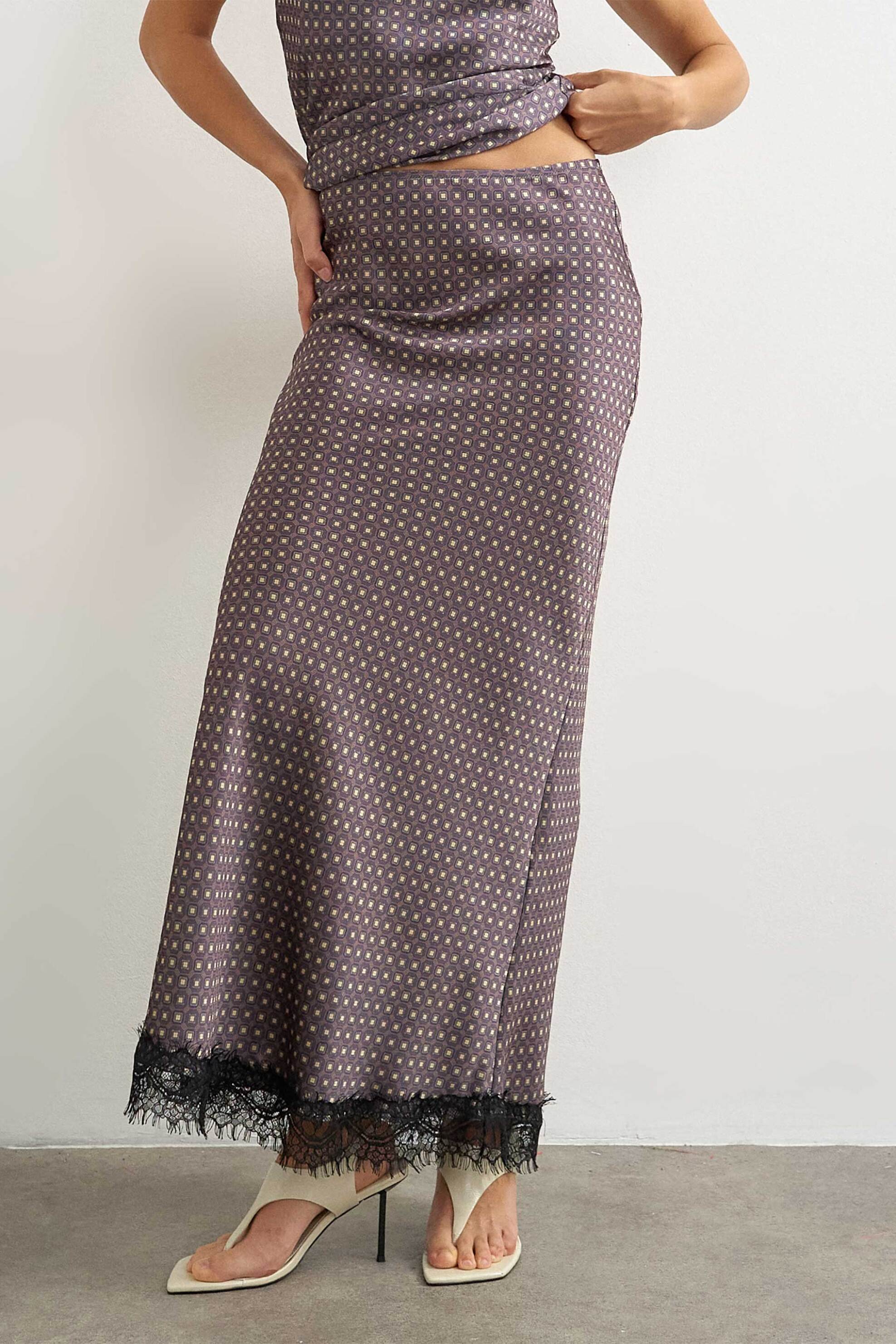 Topshop γυναικεία maxi φούστα με print 