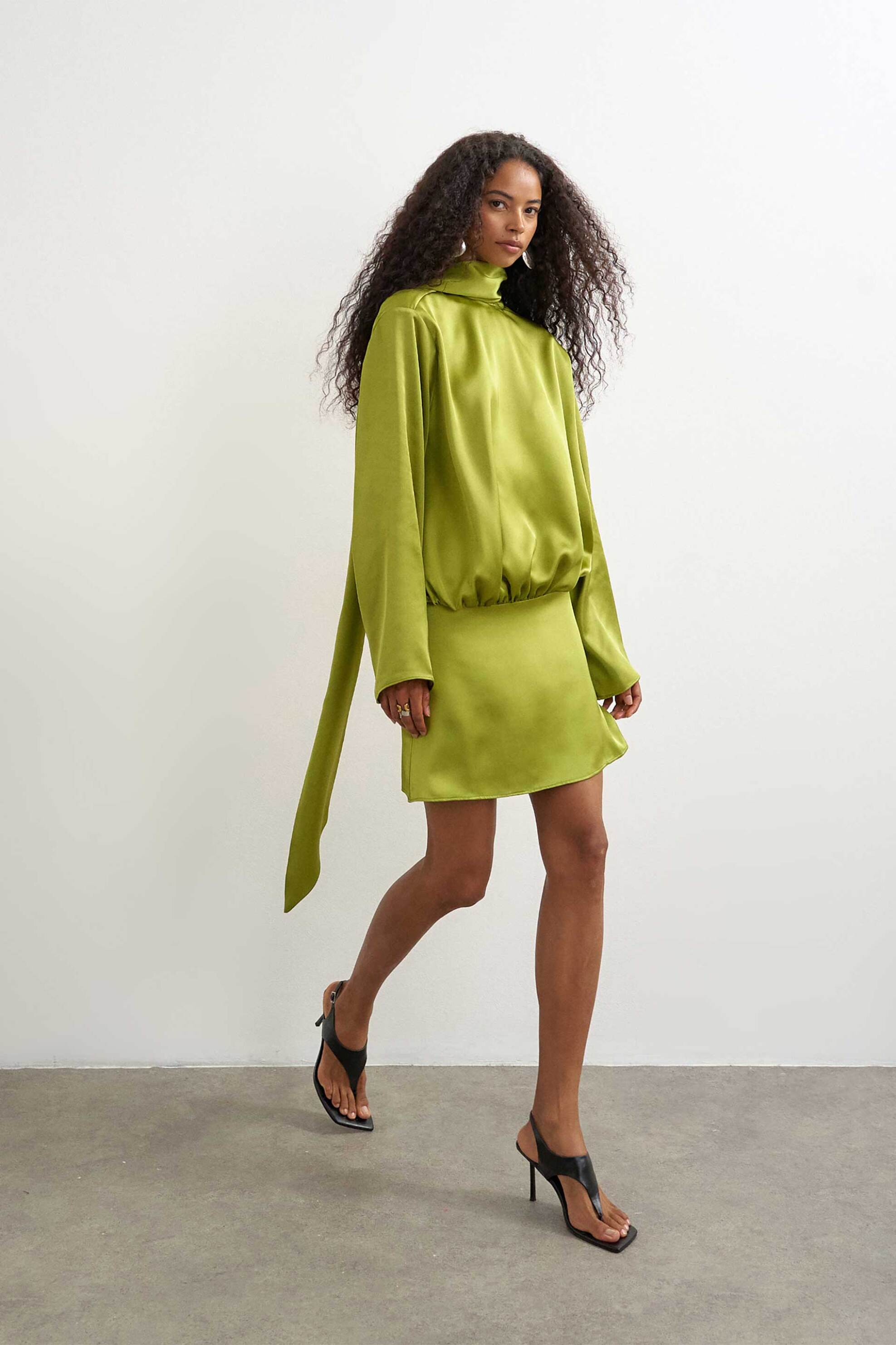 Topshop γυναικείο mini φόρεμα σατέν 