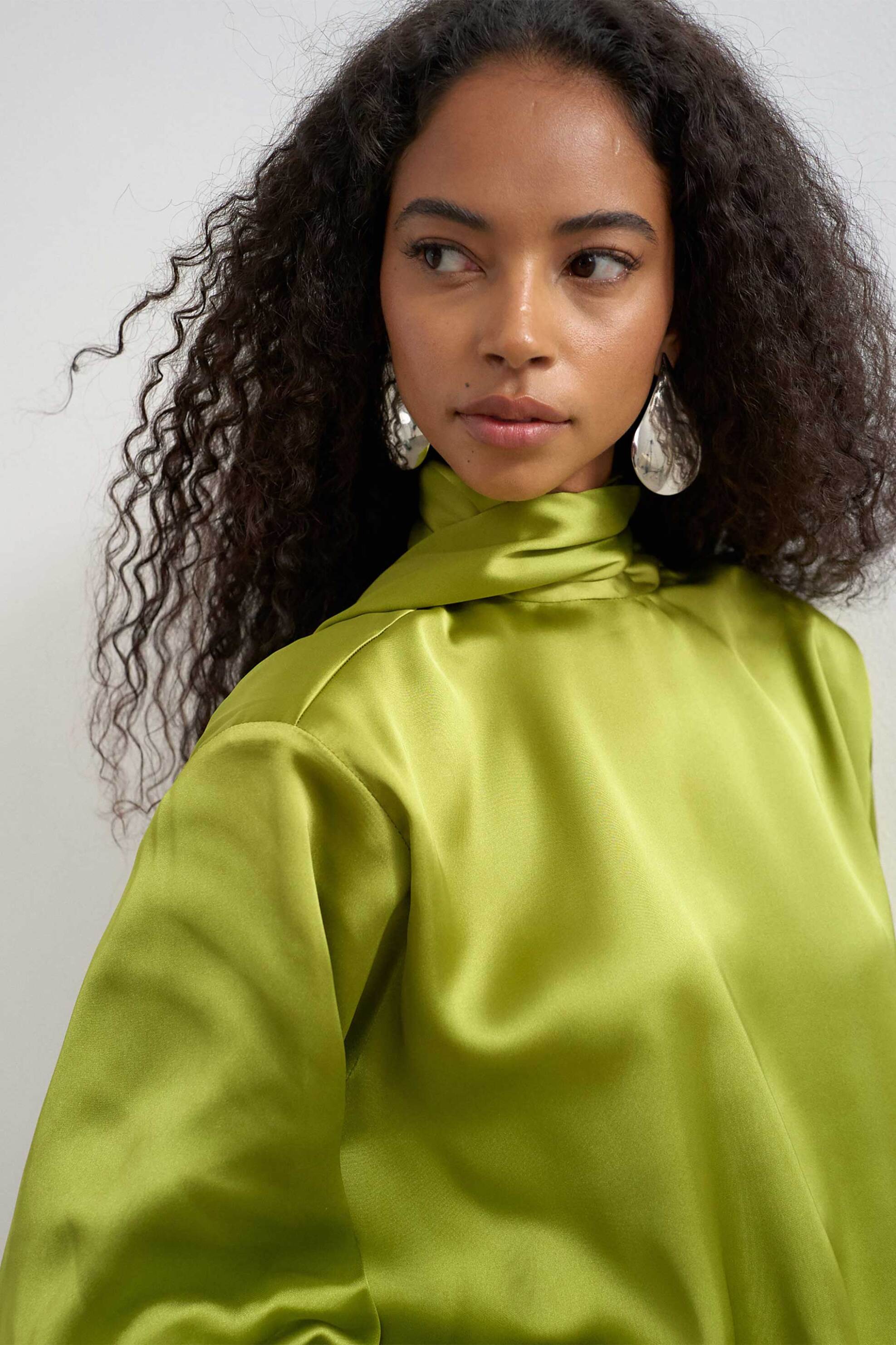 TOPSHOP Topshop γυναικείο mini φόρεμα σατέν "Ceren" - 31002187 Πράσινο - 3