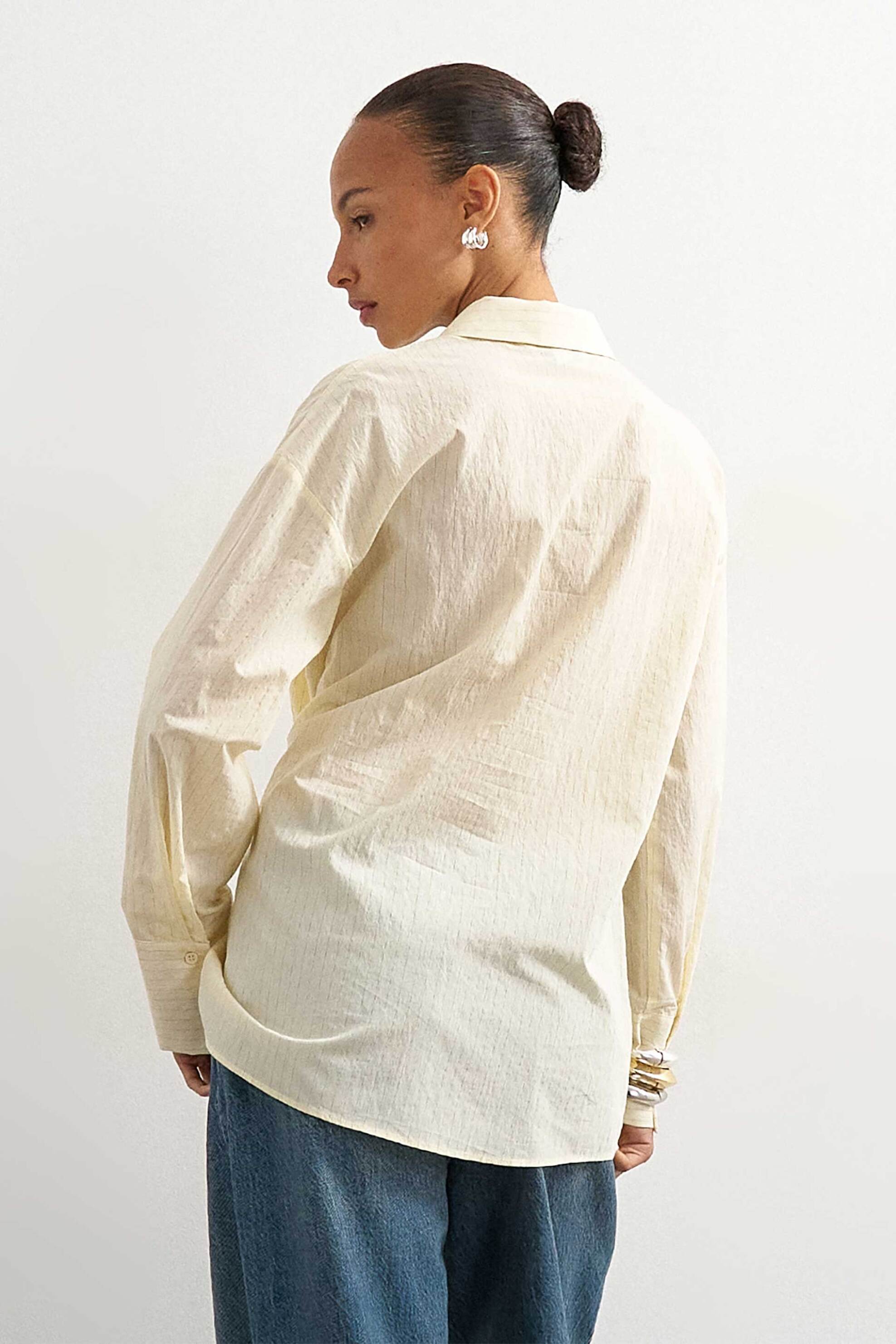 TOPSHOP Topshop γυναικείο πουκάμισο με πιέτες "Elisa" - 31001391 Κίτρινο - 4