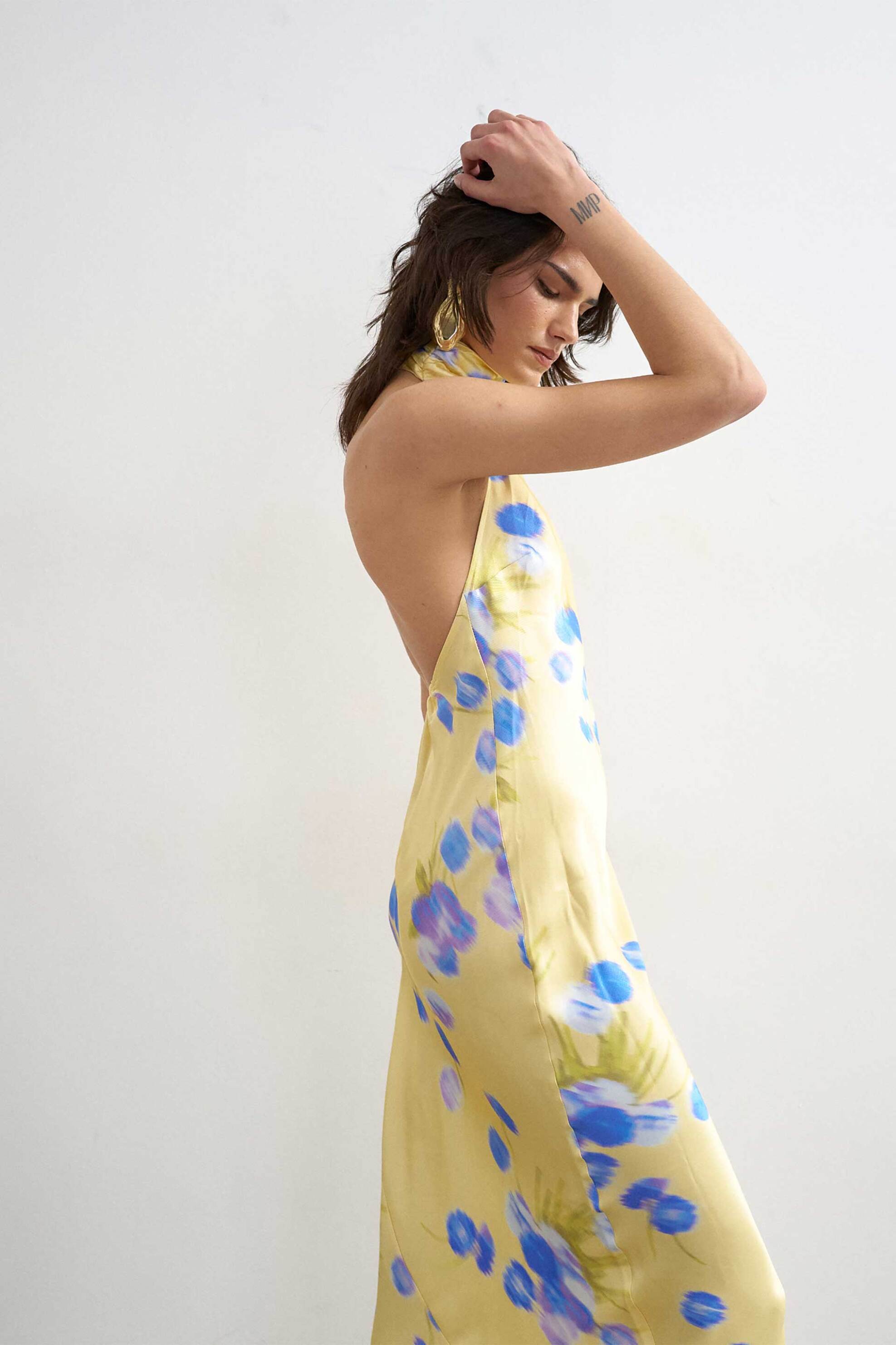 Topshop γυναικείο midi φόρεμα με floral print 