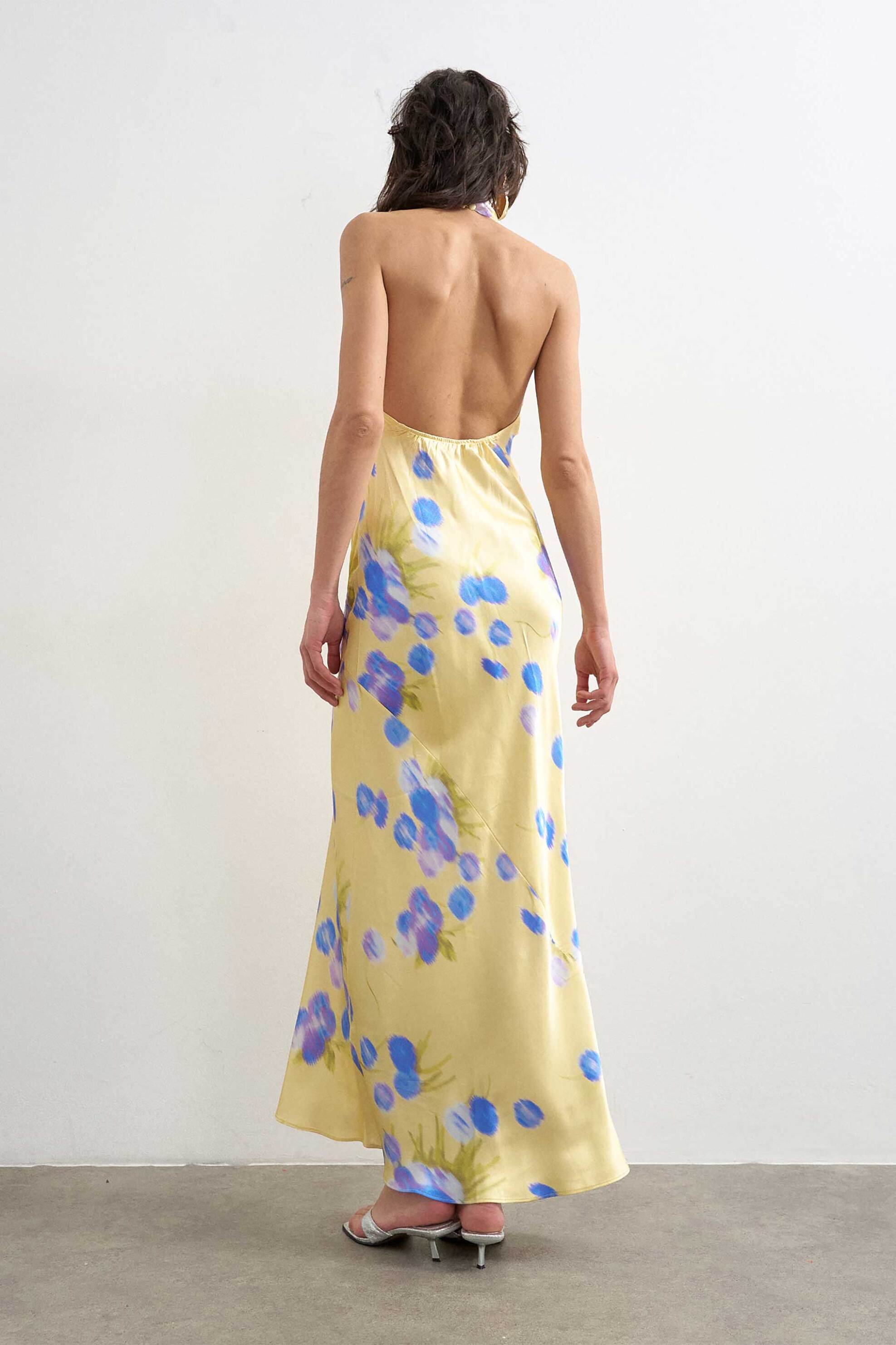 TOPSHOP Topshop γυναικείο midi φόρεμα με floral print "Vina" - 31001216 Κίτρινο - 3