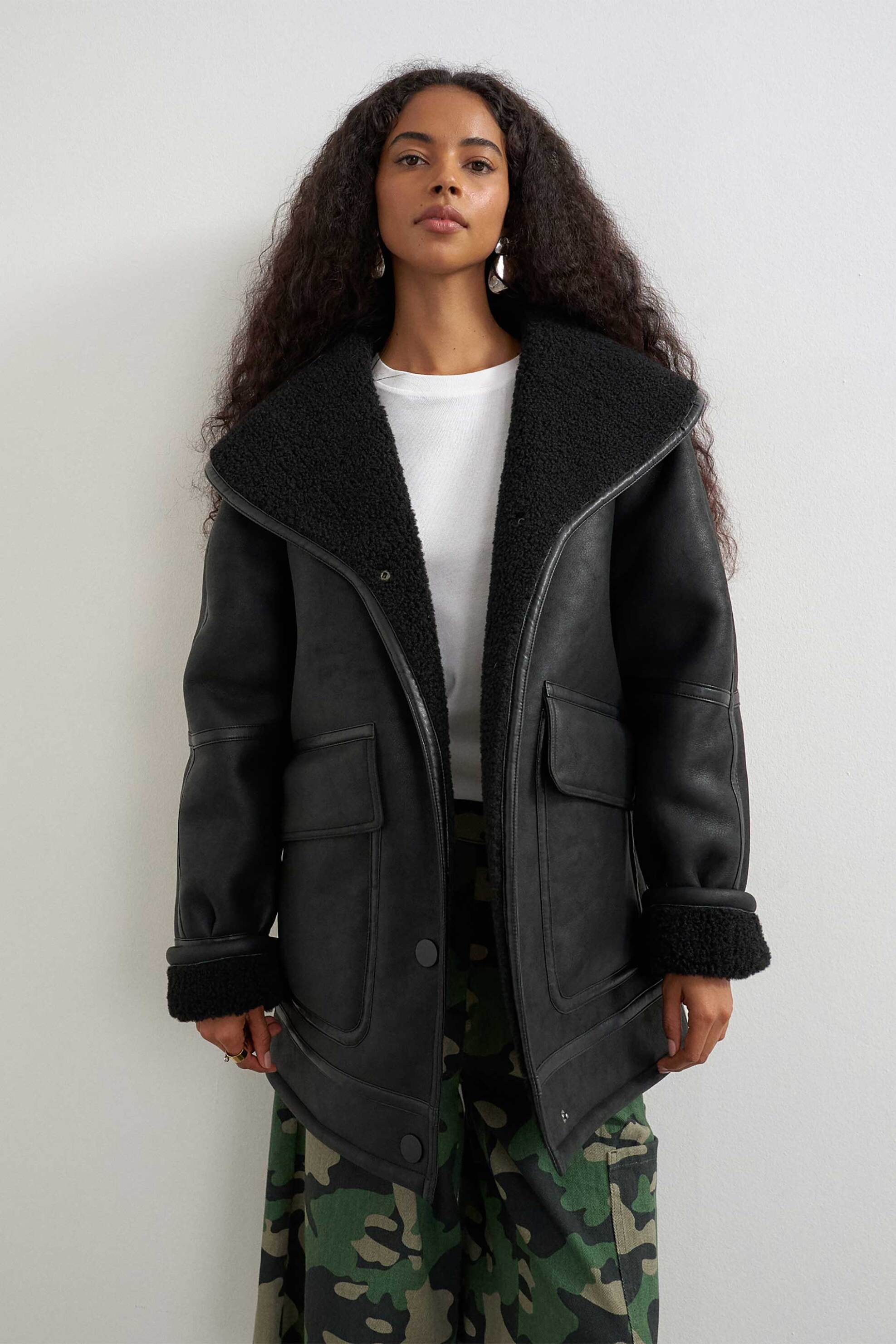 Topshop γυναικείο jacket από faux δέρμα 