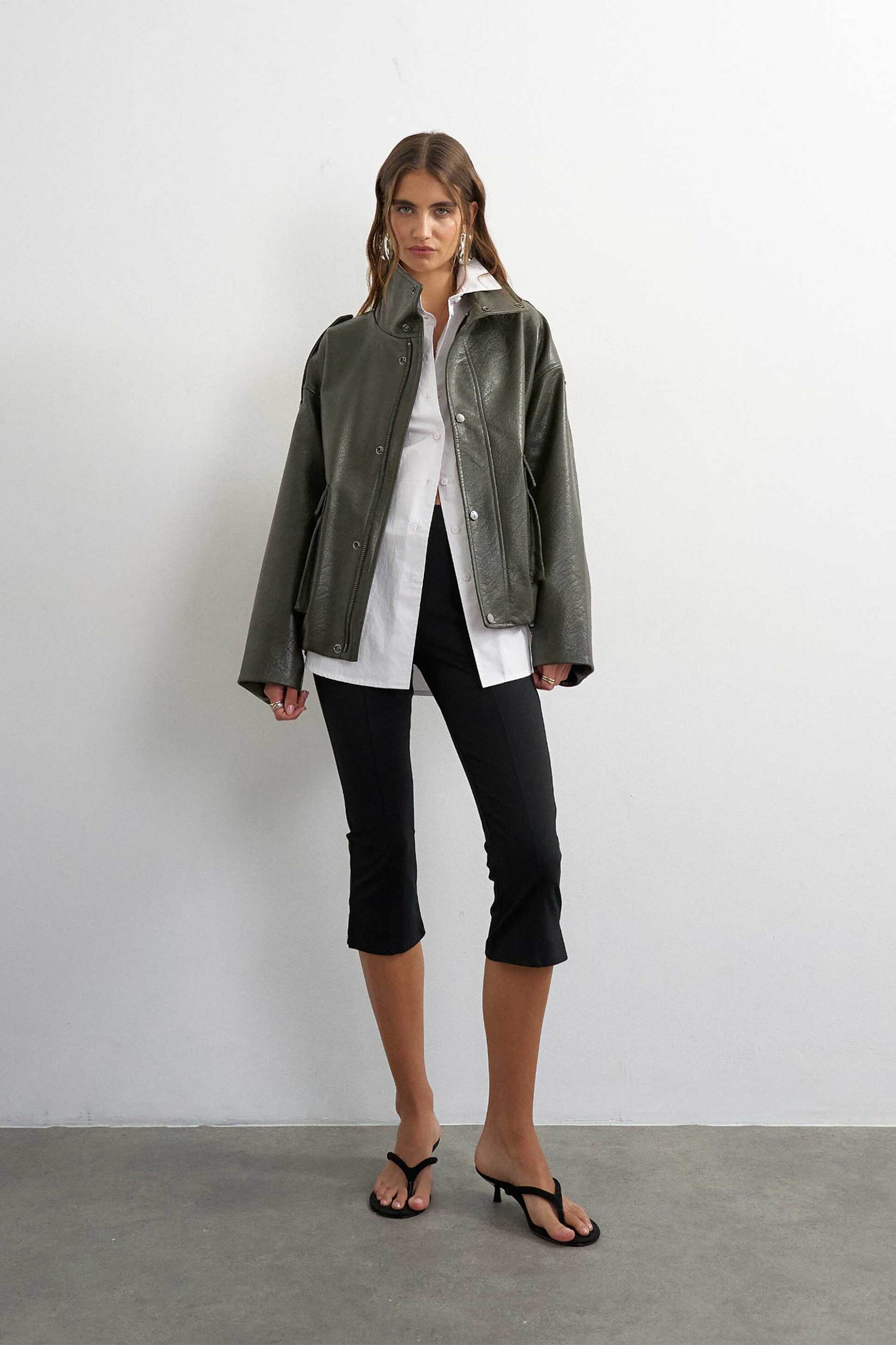 Topshop γυναικείο bomber jacket από faux δέρμα 