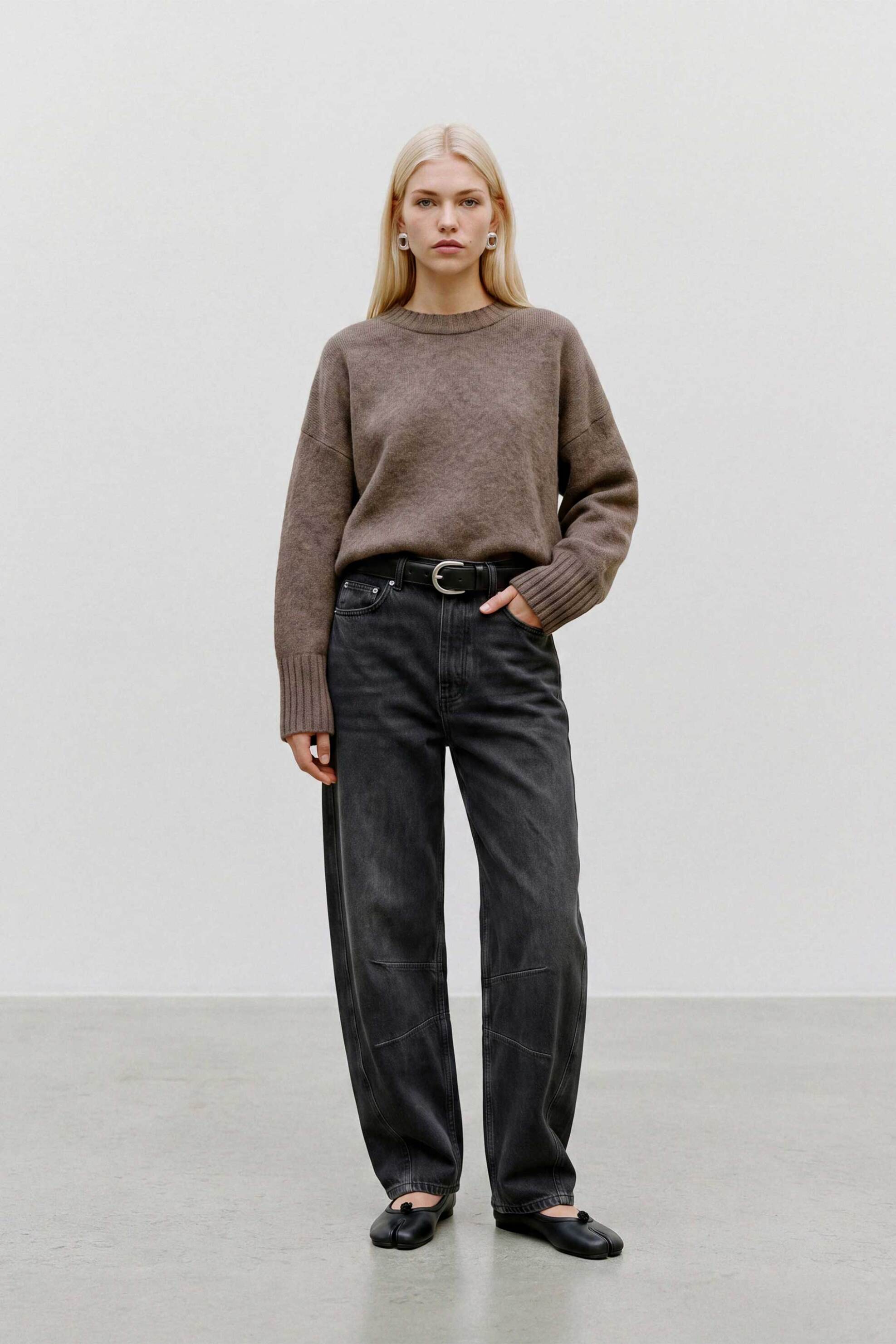 TOPSHOP Topshop γυναικείο πουλόβερ μονόχρωμο "Daisy" - 31001774 Καφέ - 3