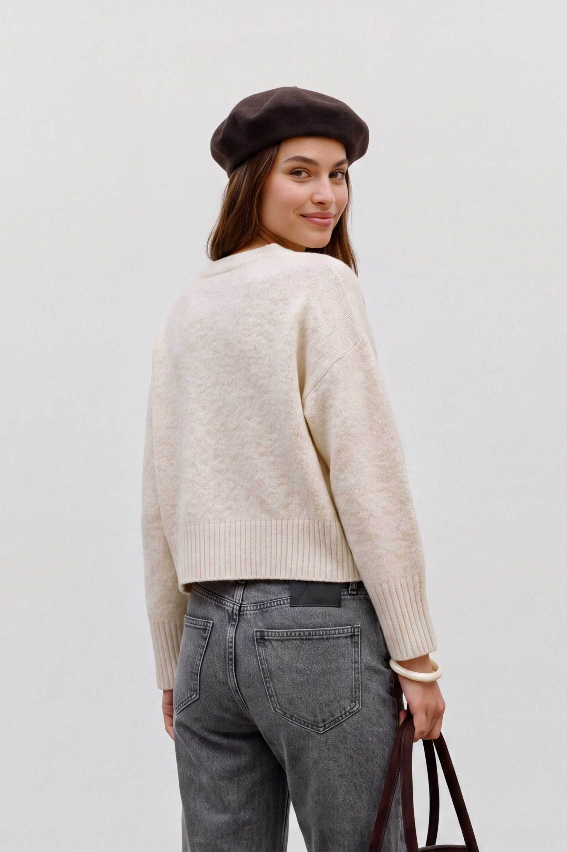 TOPSHOP Topshop γυναικείο πουλόβερ μονόχρωμο "Daisy" - 31001774 Εκρού - 3