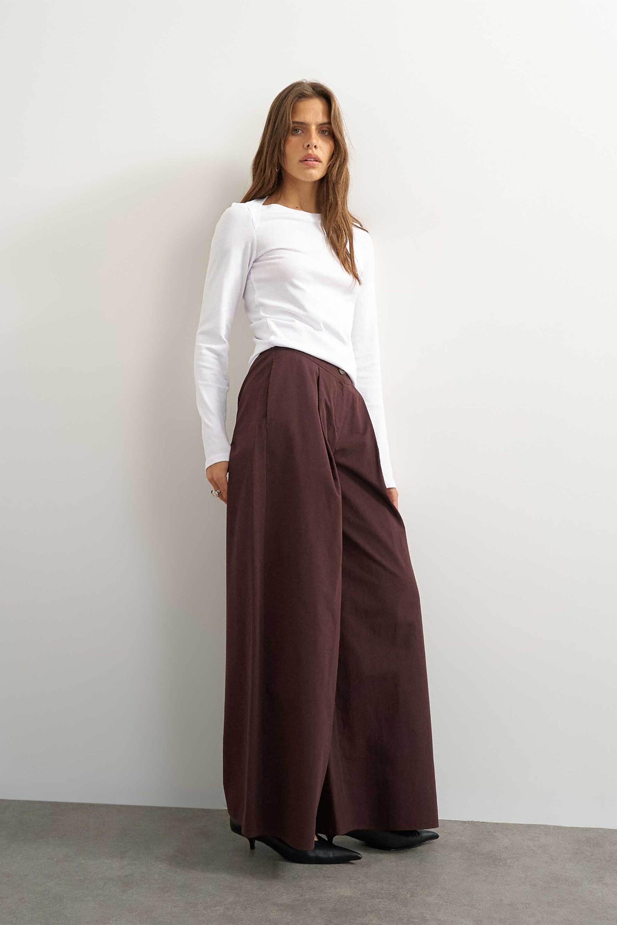 Topshop γυναικείο παντελόνι Wide Leg 