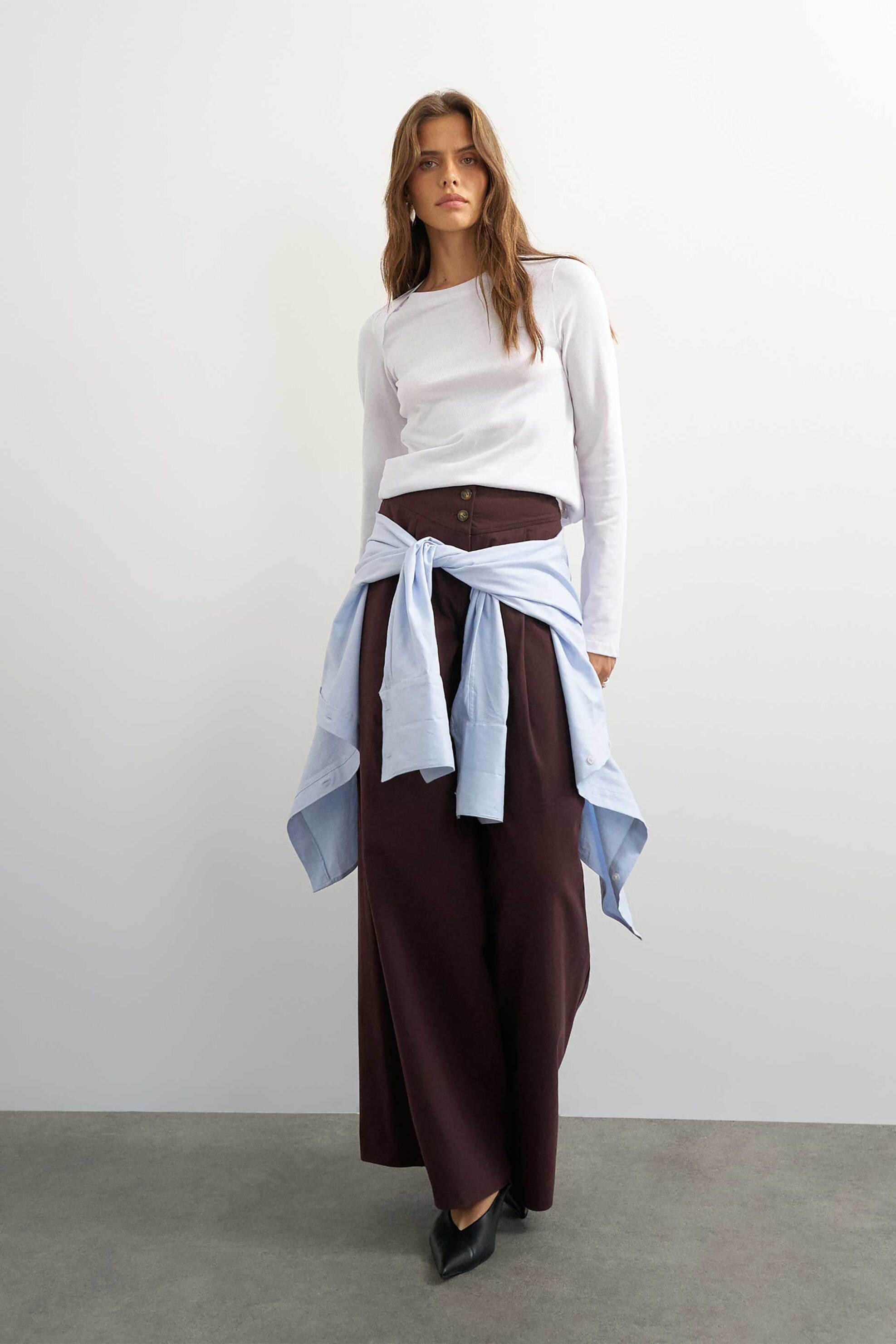 Topshop γυναικείο παντελόνι Wide Leg 