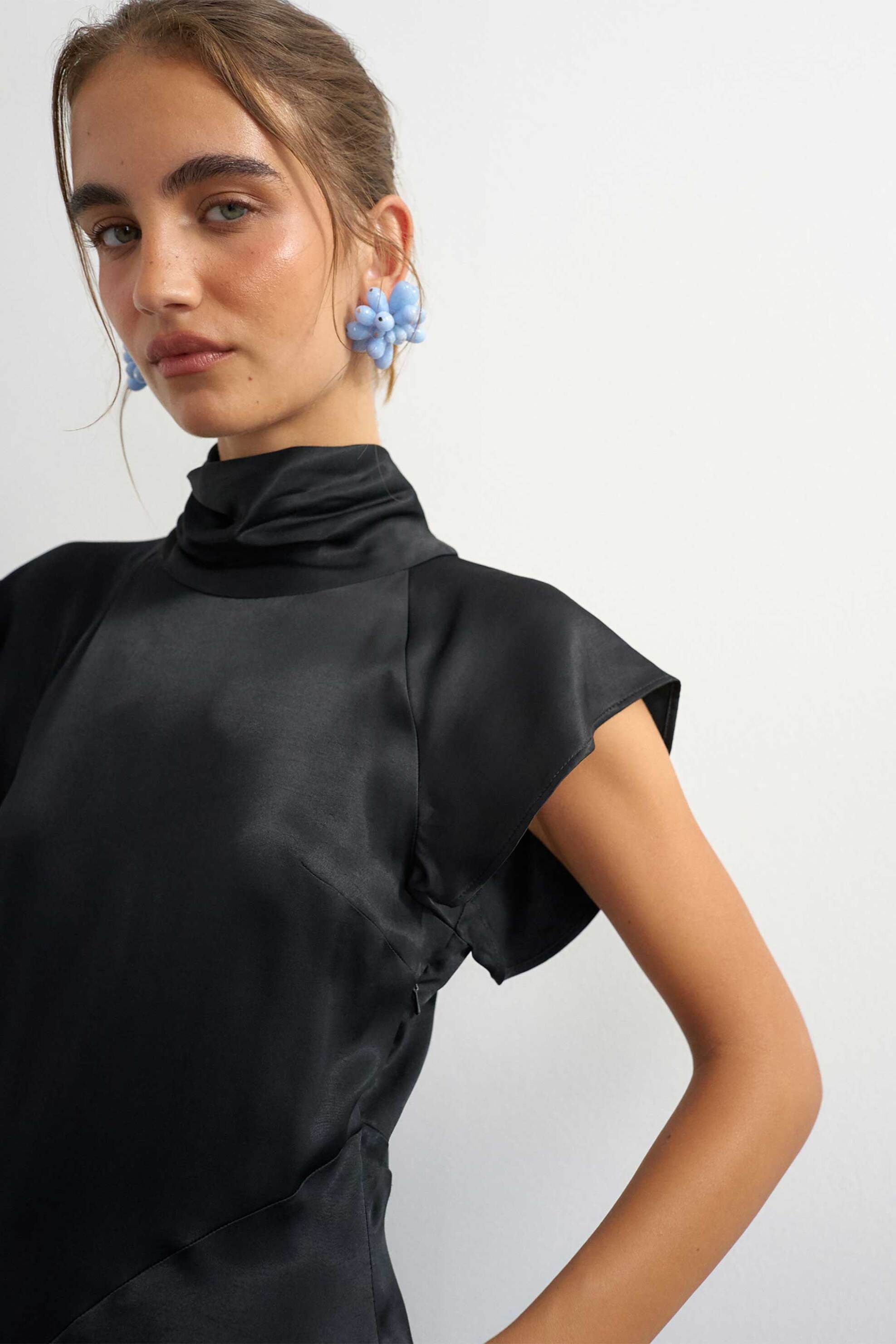 Topshop γυναικείο mini φόρεμα σατέν 