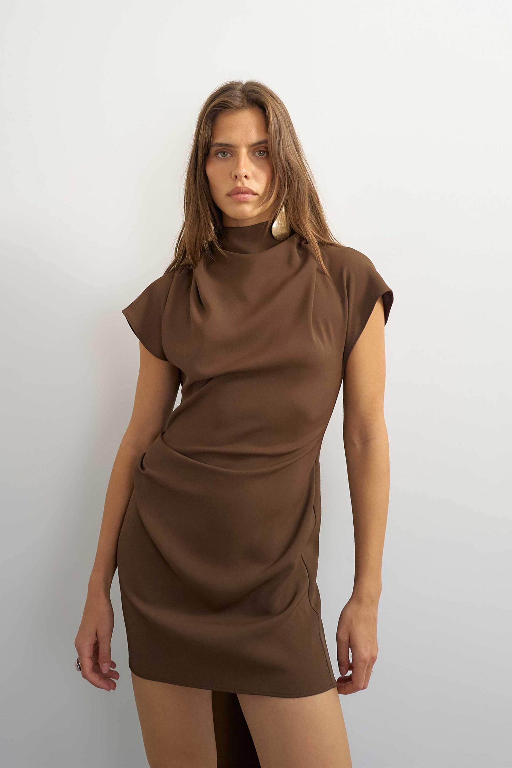 Topshop γυναικείο mini φόρεμα με φουλάρι 