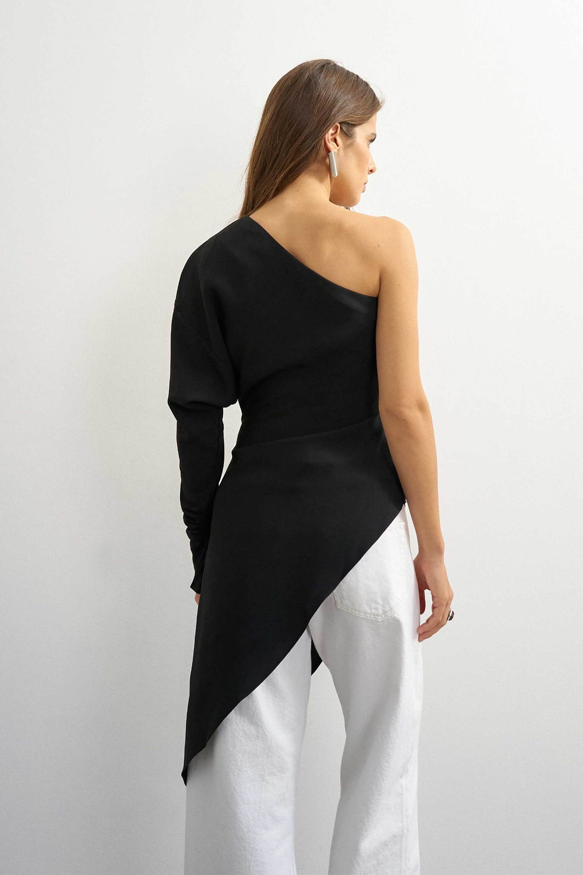 TOPSHOP Topshop γυναικεία μπλούζα με έναν ώμο "Oline" - 31001385 Μαύρο - 4