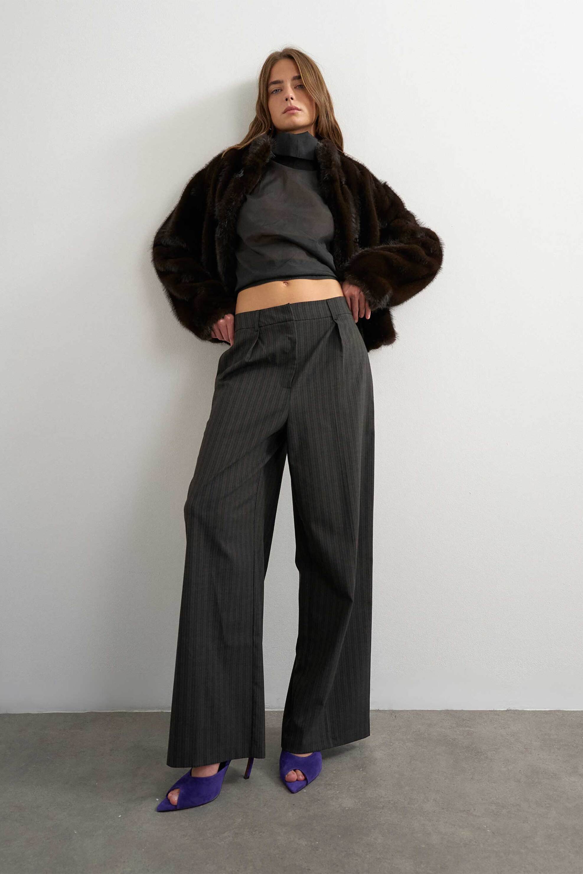 Topshop γυναικείο παντελόνι ψηλόμεσο Wide Leg 