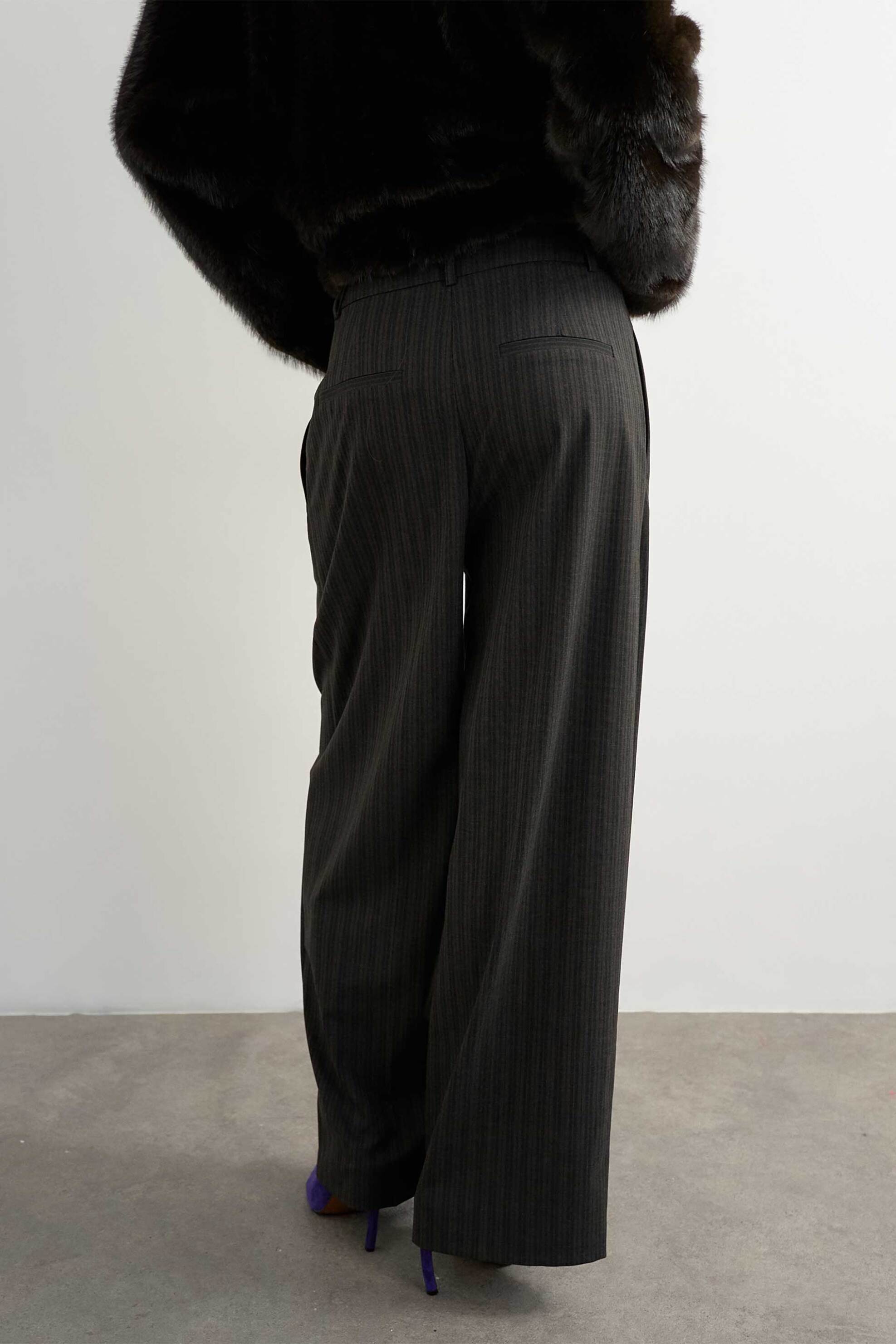 TOPSHOP Topshop γυναικείο παντελόνι ψηλόμεσο Wide Leg "Tascha" - 31001378 Καφέ - 4