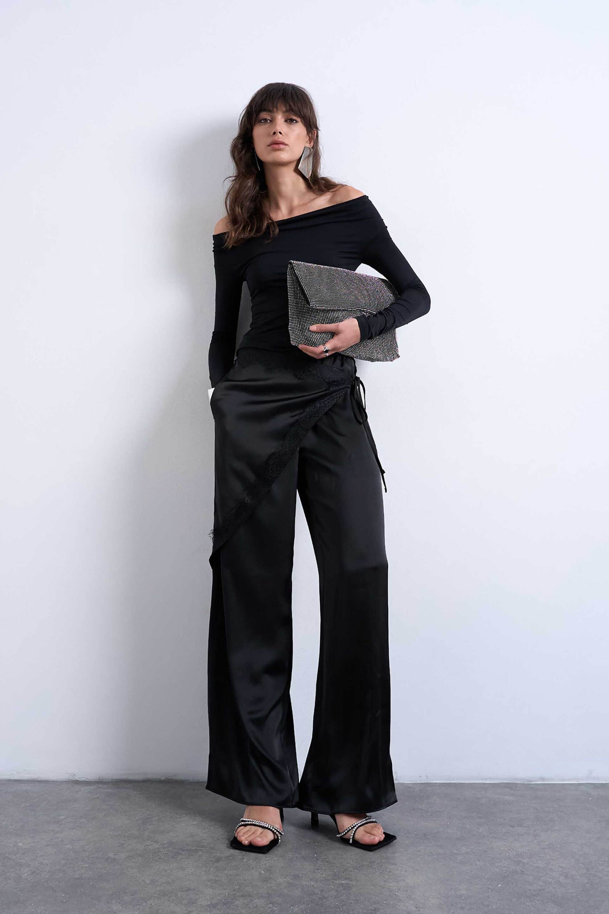 Topshop γυναικείο παντελόνι Wide Leg 