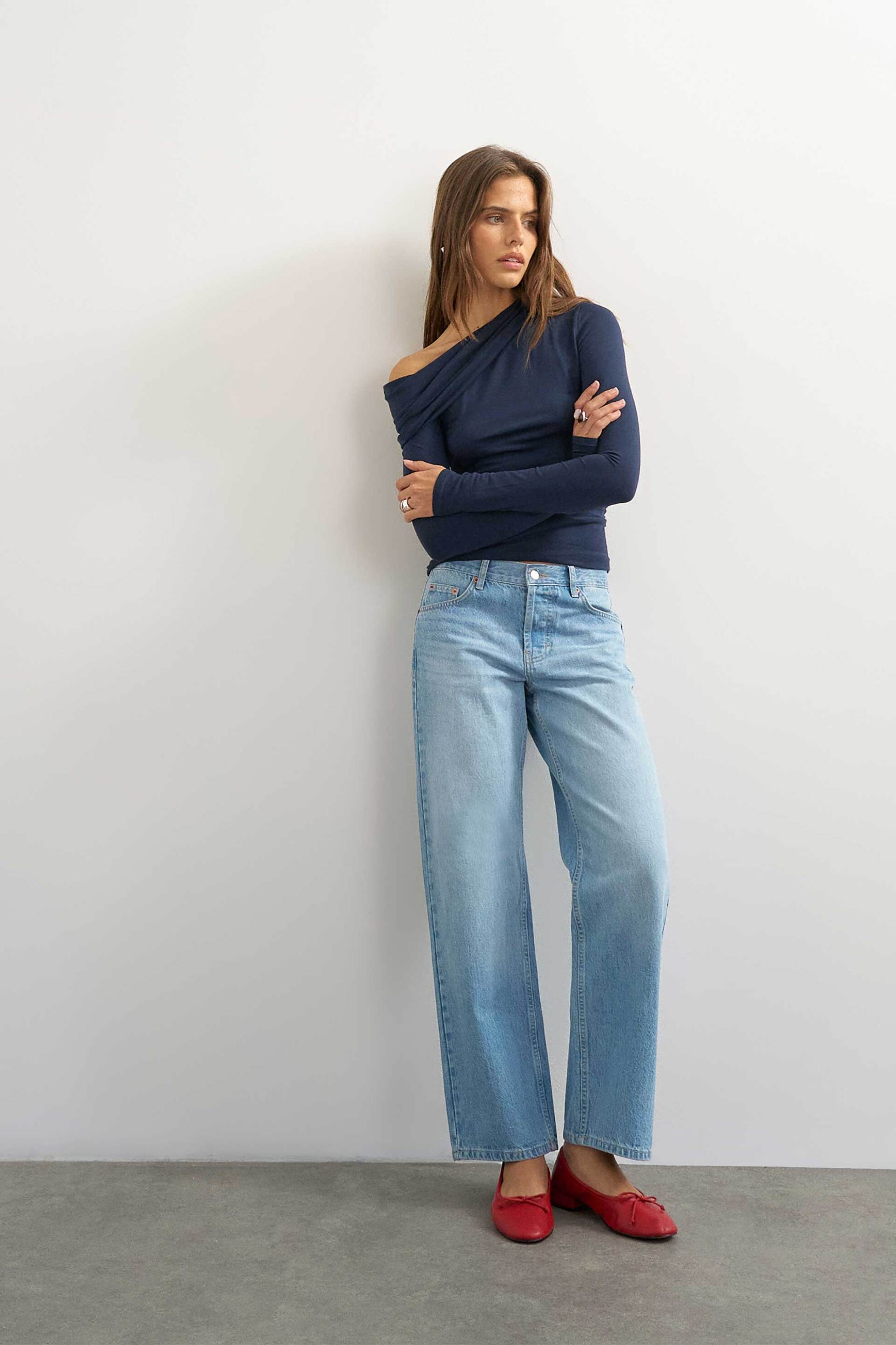 Topshop γυναικεία μπλούζα off shoulder 