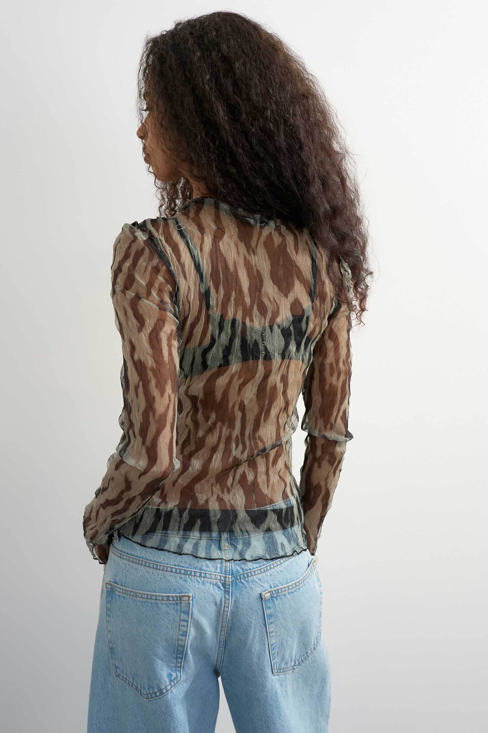 TOPSHOP Topshop γυναικείο τοπ ημιδιάφανο "Beate" - 31002202 Μαύρο - 4