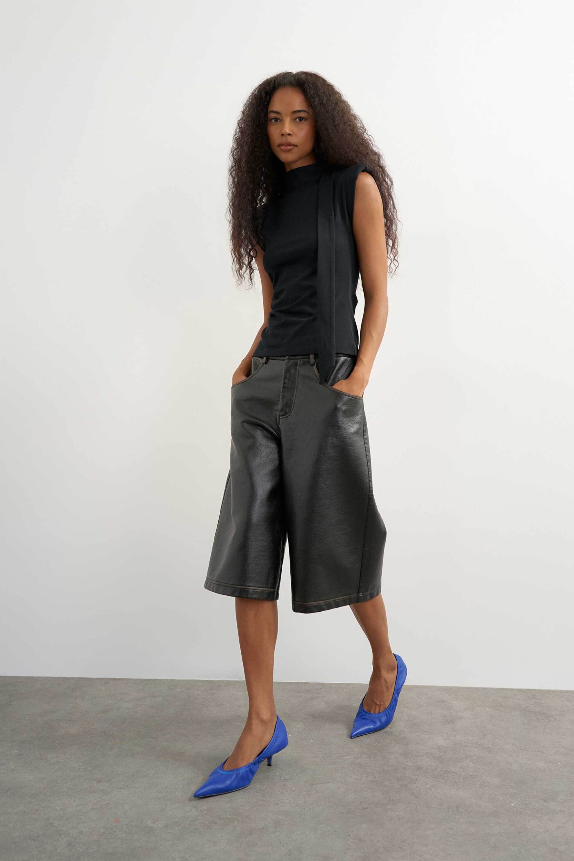 TOPSHOP Topshop γυναικείο τοπ με βάτες "Benda" - 31002217 Μαύρο - 3