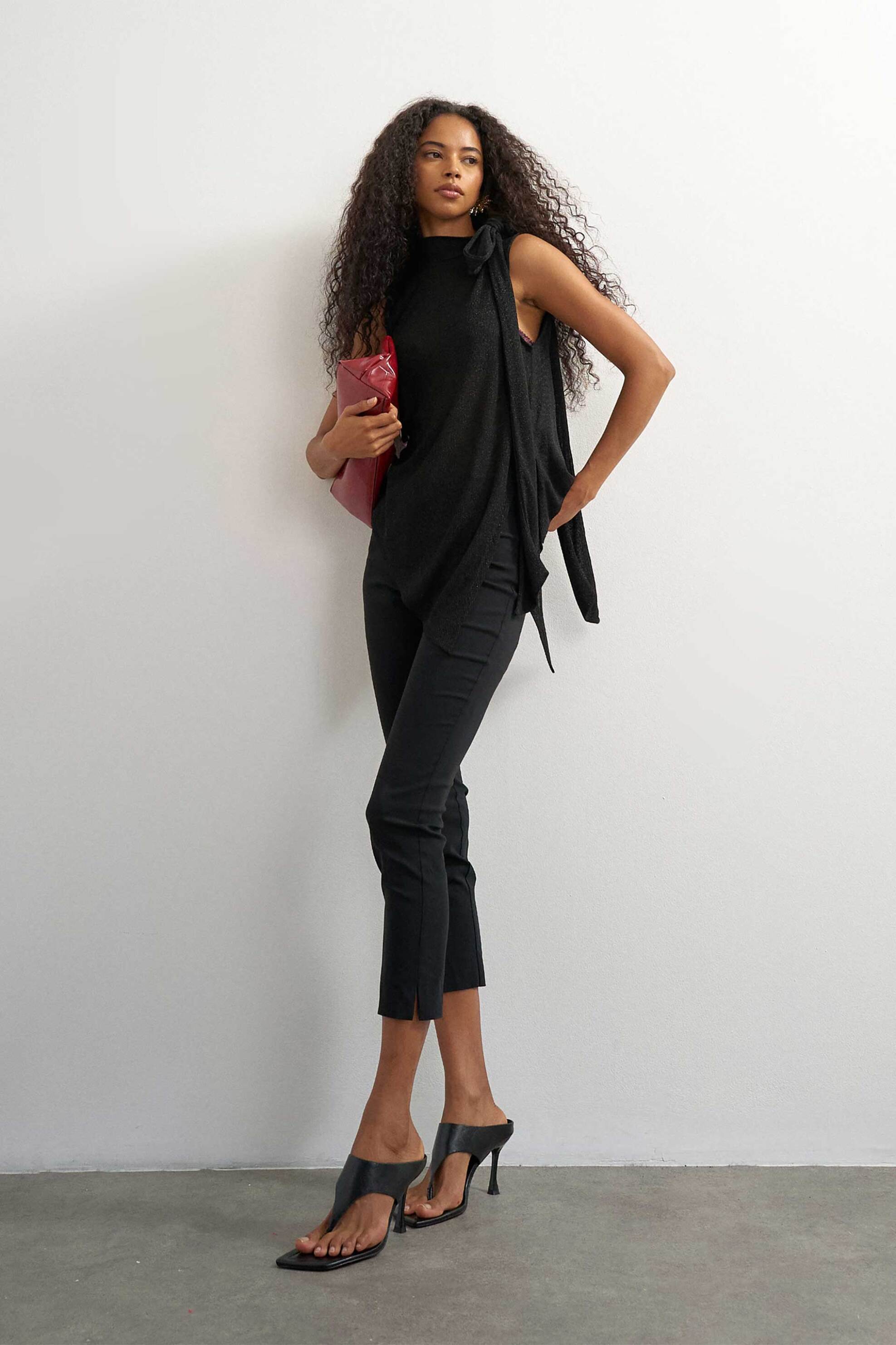 TOPSHOP Topshop γυναικείο τοπ με δέσιμο στον ώμο "Betsy" - 31002227 Μαύρο - 3