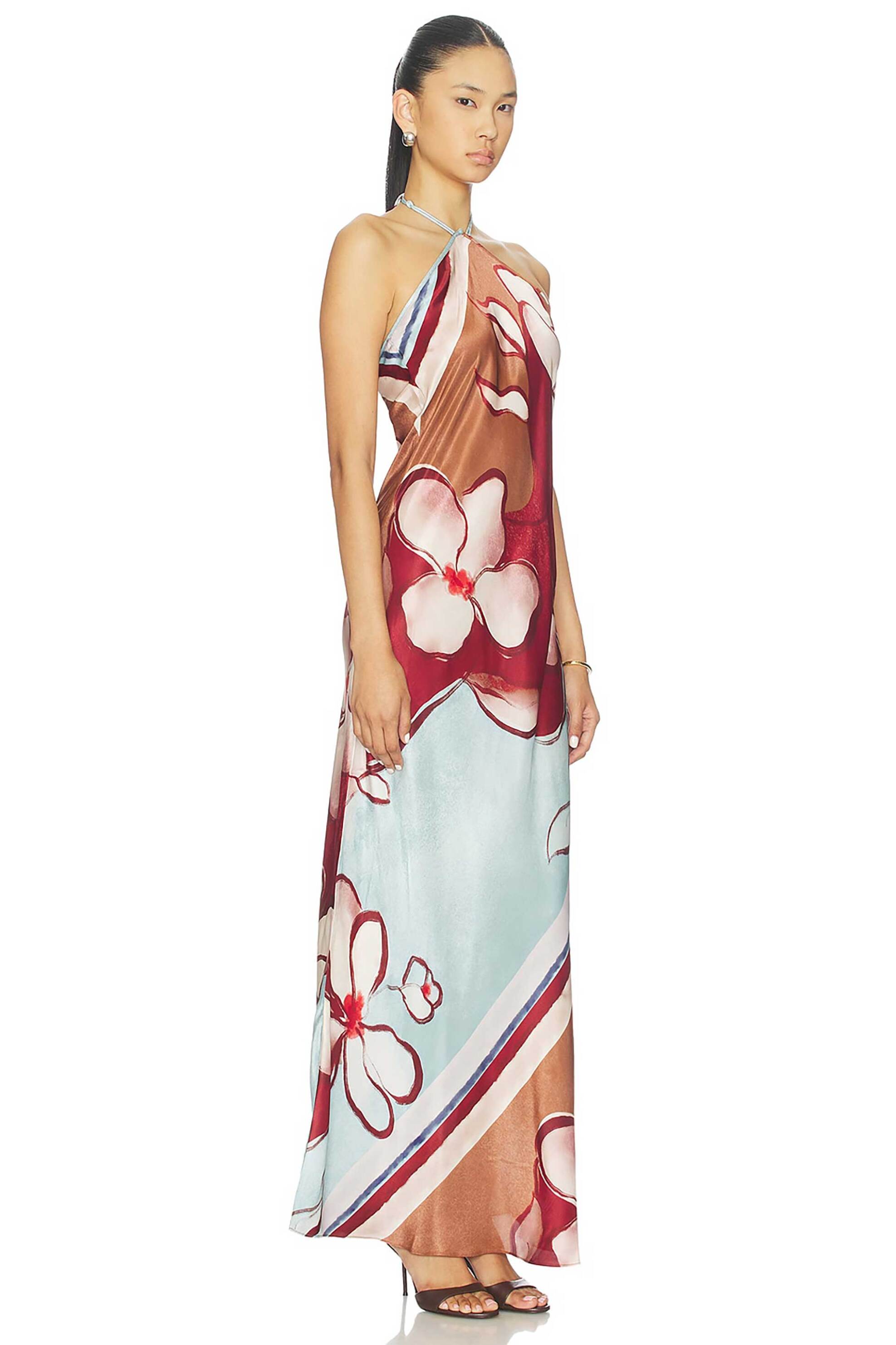 Roame γυναικείο maxi φόρεμα με floral print "Tulula" - R26D238 Πολύχρωμο φωτογραφία