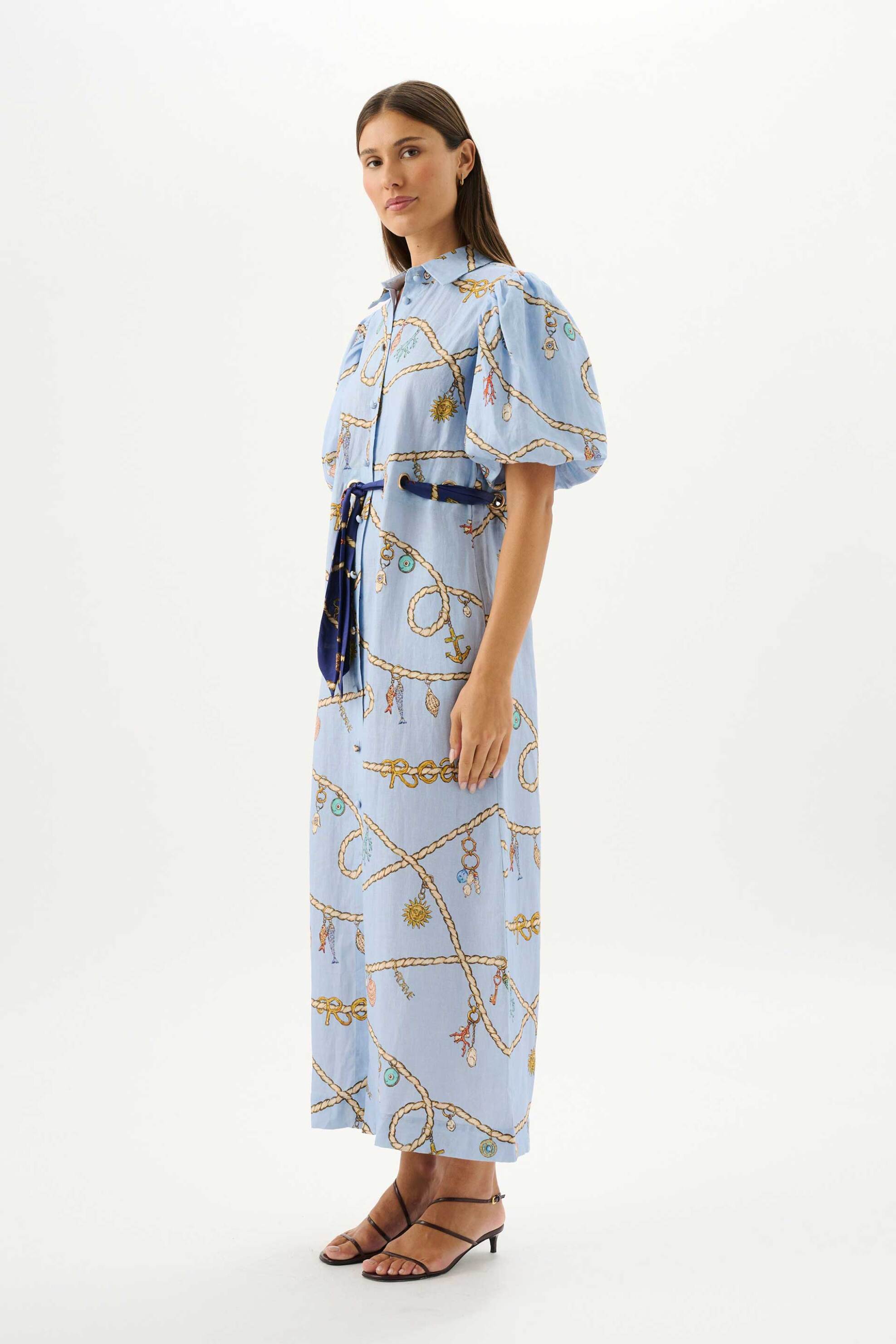 Roame γυναικείο midi φόρεμα σεμιζιέ "Berkeley" - R26D158 Γαλάζιο φωτογραφία