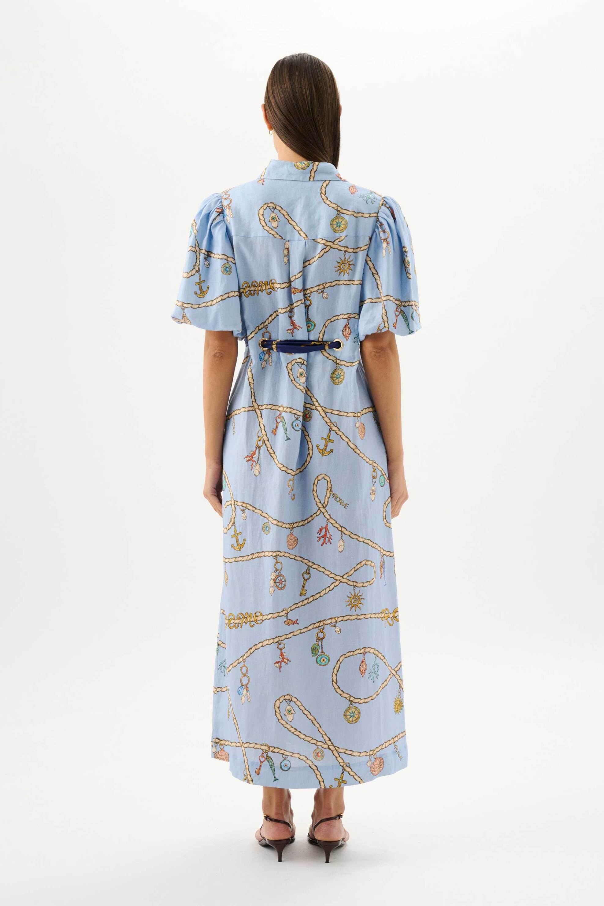 Roame γυναικείο midi φόρεμα σεμιζιέ "Berkeley" - R26D158 Γαλάζιο φωτογραφία