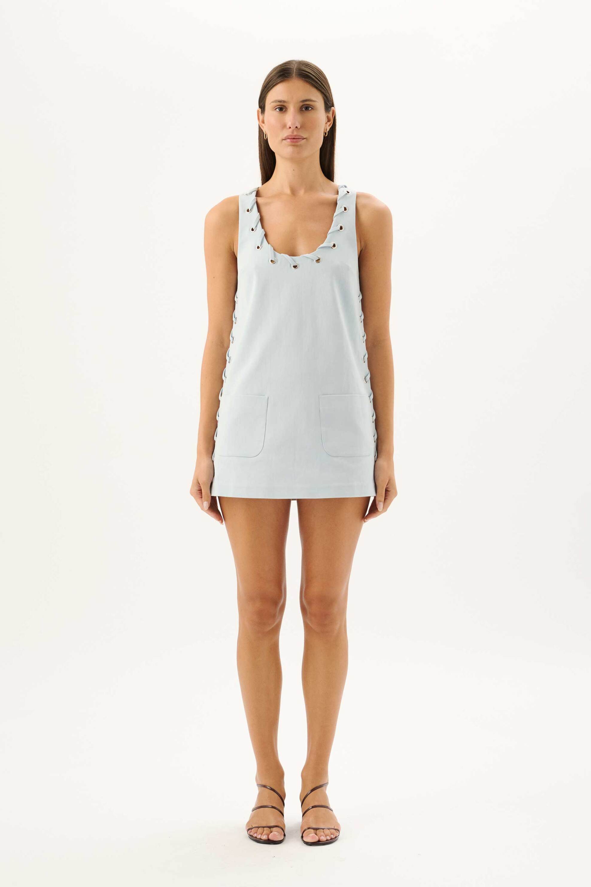 Roame γυναικείο mini φόρεμα "Benita" - R26D269 Γαλάζιο