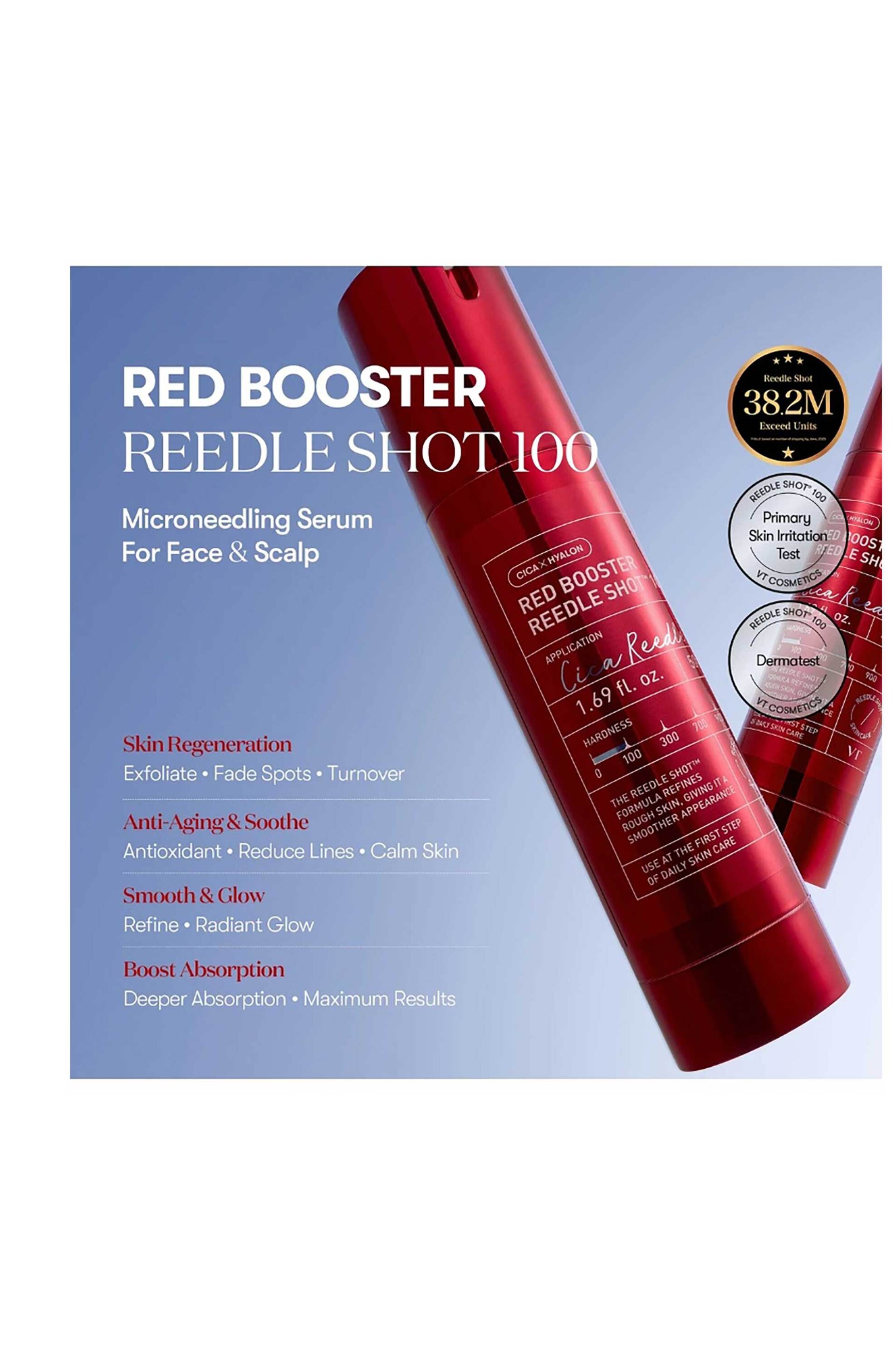 VT Red Booster Reedle Shot 100 - Ενισχυτικό Με Τεχνολογία Microneedle & Dragon’s Blood 50 ml - 8803463009175 φωτογραφία