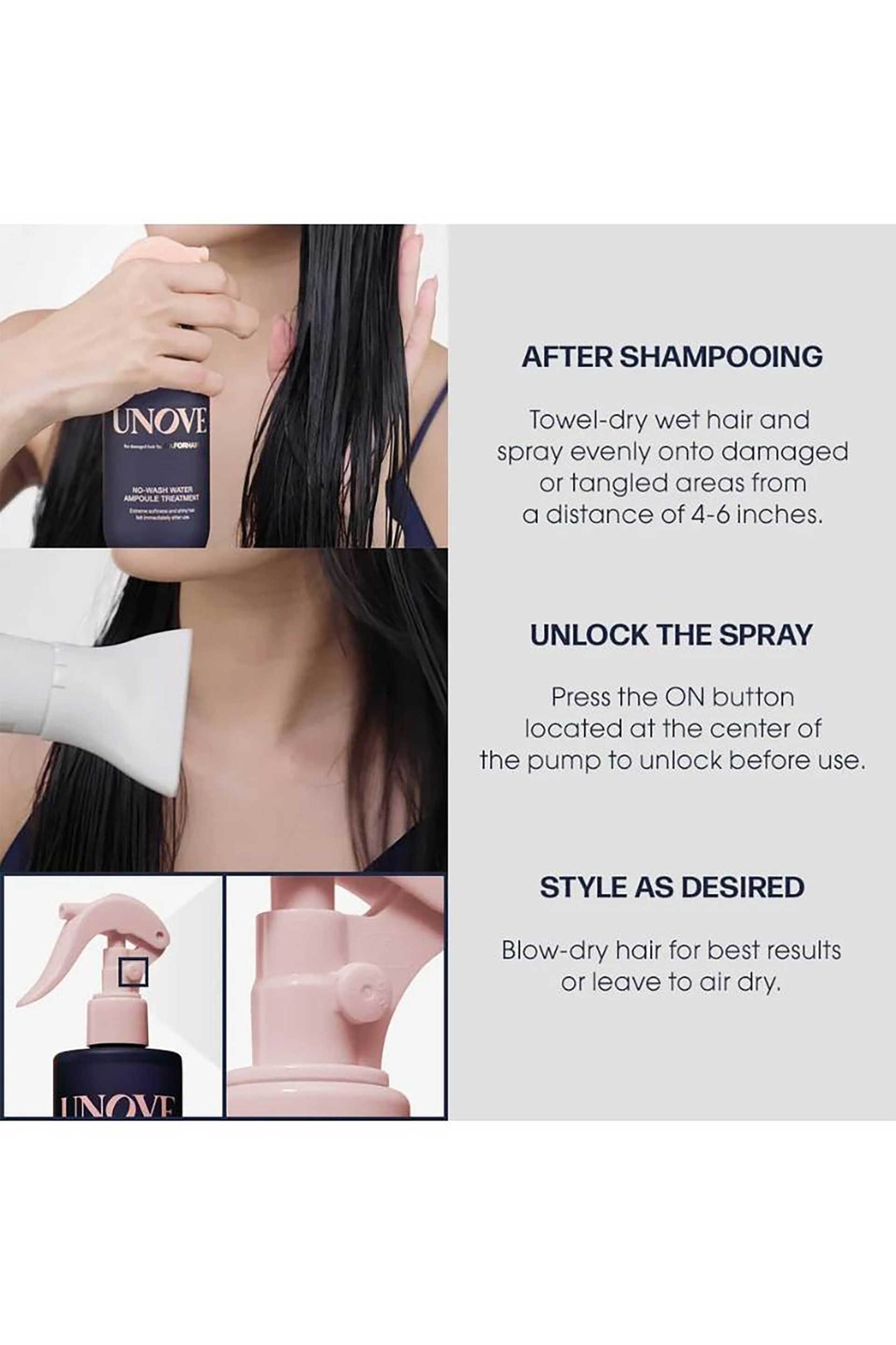 Unove Water Ampoule Leave-In Treatment - Θρέψη Και Θερμοπροστασία Σε Mist 200 ml - 8809669505497 φωτογραφία