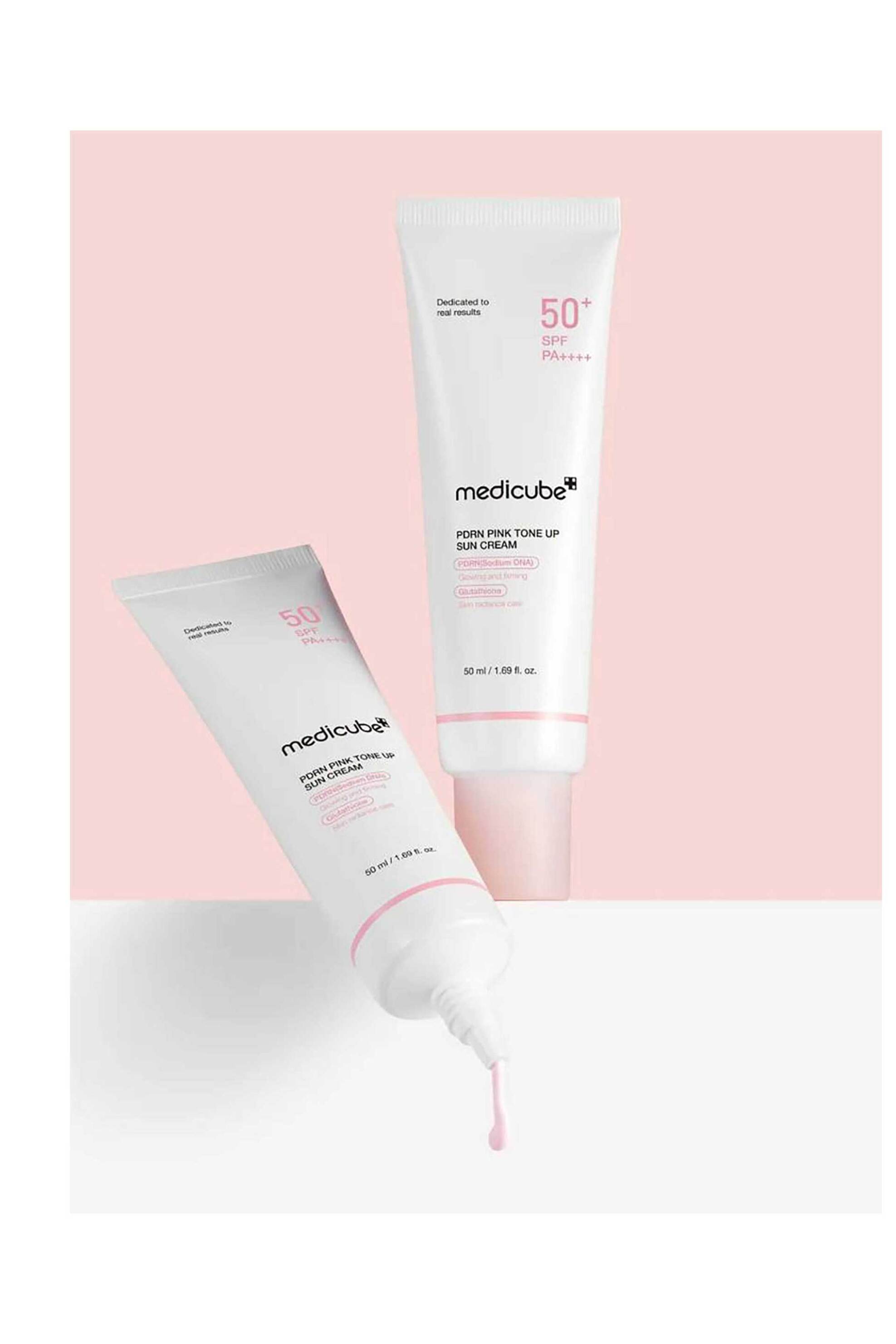 Medicube Pdrn Pink Tone Up Sun Cream Spf 50+ Pa++++ - Αντηλιακό για Λάμψη Και Μείωση Λεπτών Γραμμών 50 ML 8800289461927