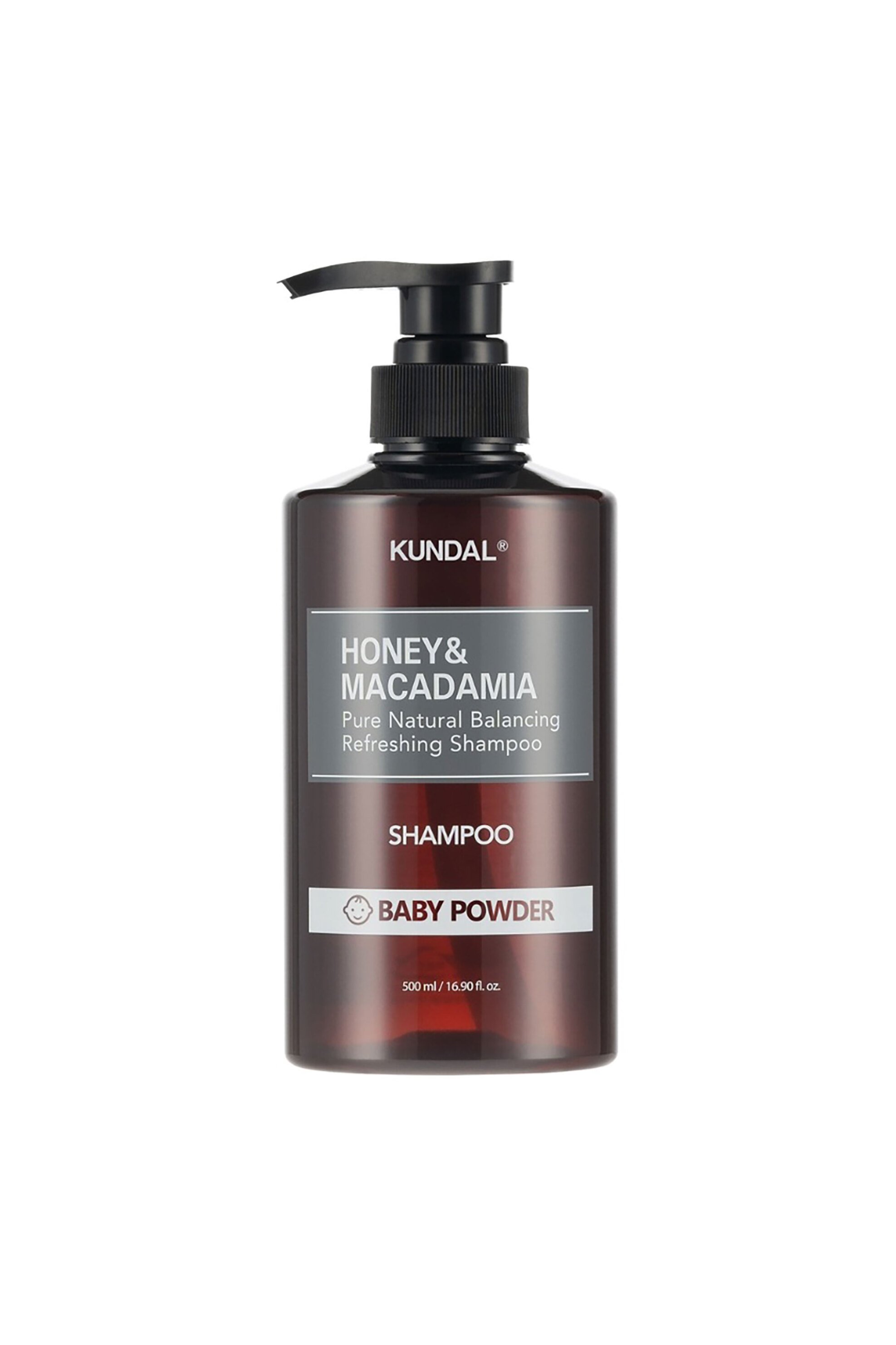 Kundal Honey & Macadamia Pure Shampoo - Σαμπουάν Μαλλιών Με Άρωμα Baby Powder 500 ml - 8809568740425