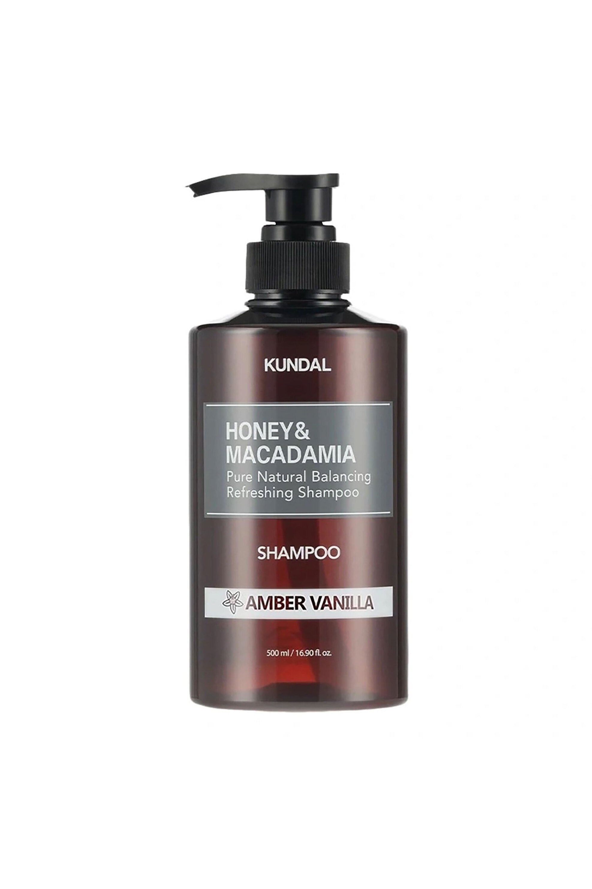 Kundal Honey & Macadamia Nature Shampoo - Amber Vanilla 500 ml - 8809568742047