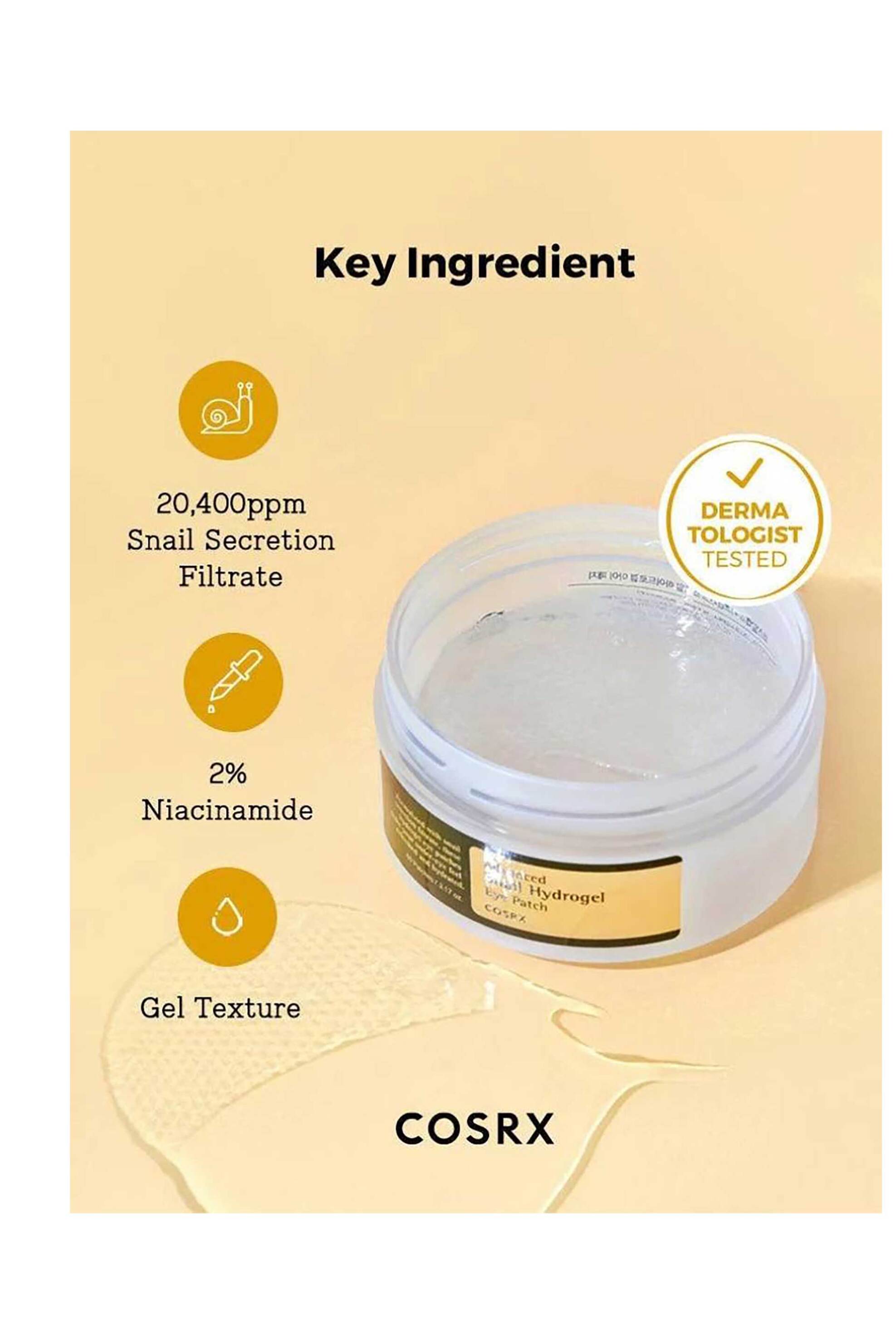 Cosrx Advanced Snail Hydrogel Eye Patch - Επιθέματα Ματιών Υδρογέλης Με Σαλιγκάρι (60 τεμάχια) - 8809598452305 φωτογραφία