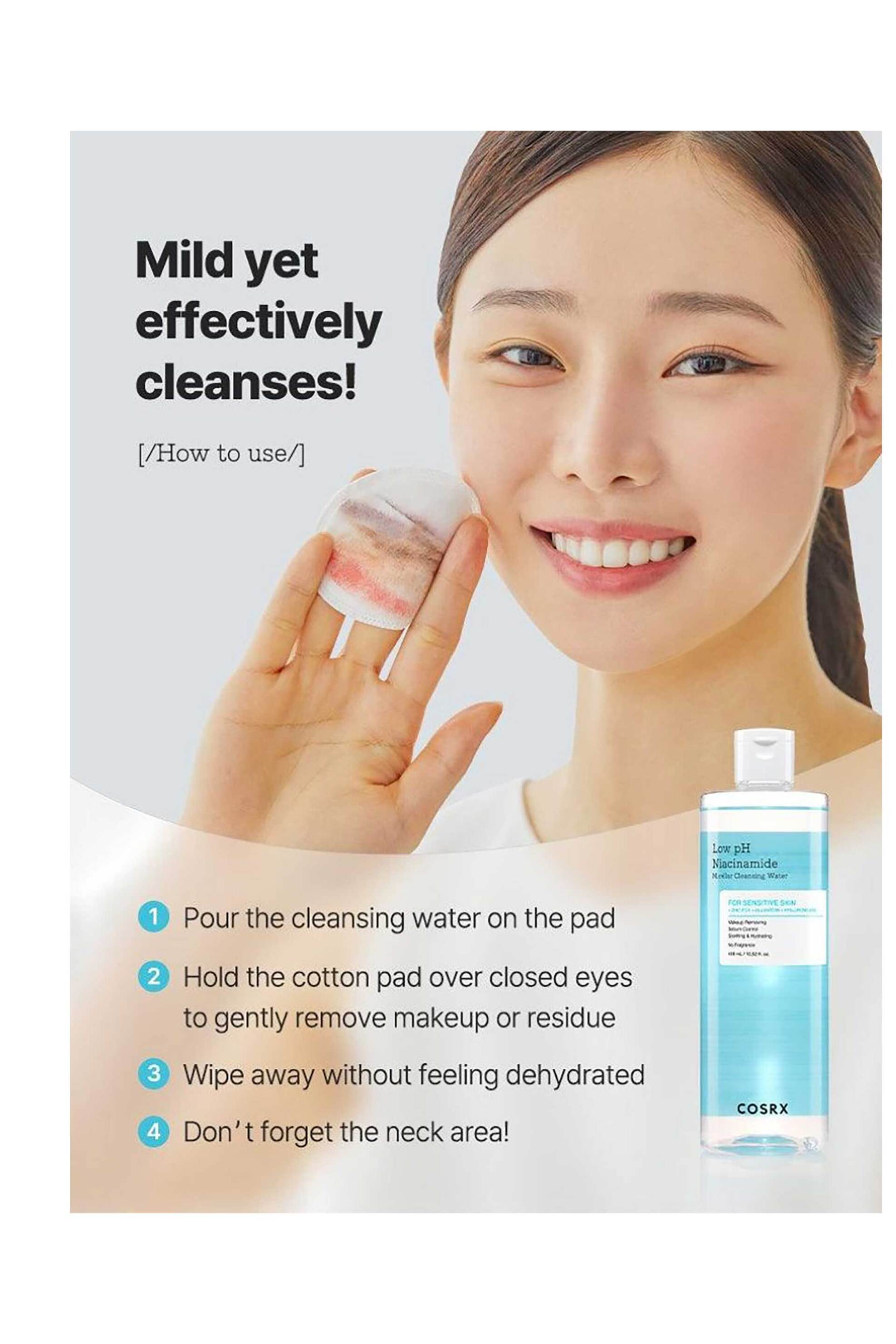 Cosrx Low Ph Niacinamide Micellar Cleansing Water - Νερό Καθαρισμού Με Χαμηλό Ph Για Ευαίσθητες Επιδερμίδες - 8809598455627 φωτογραφία