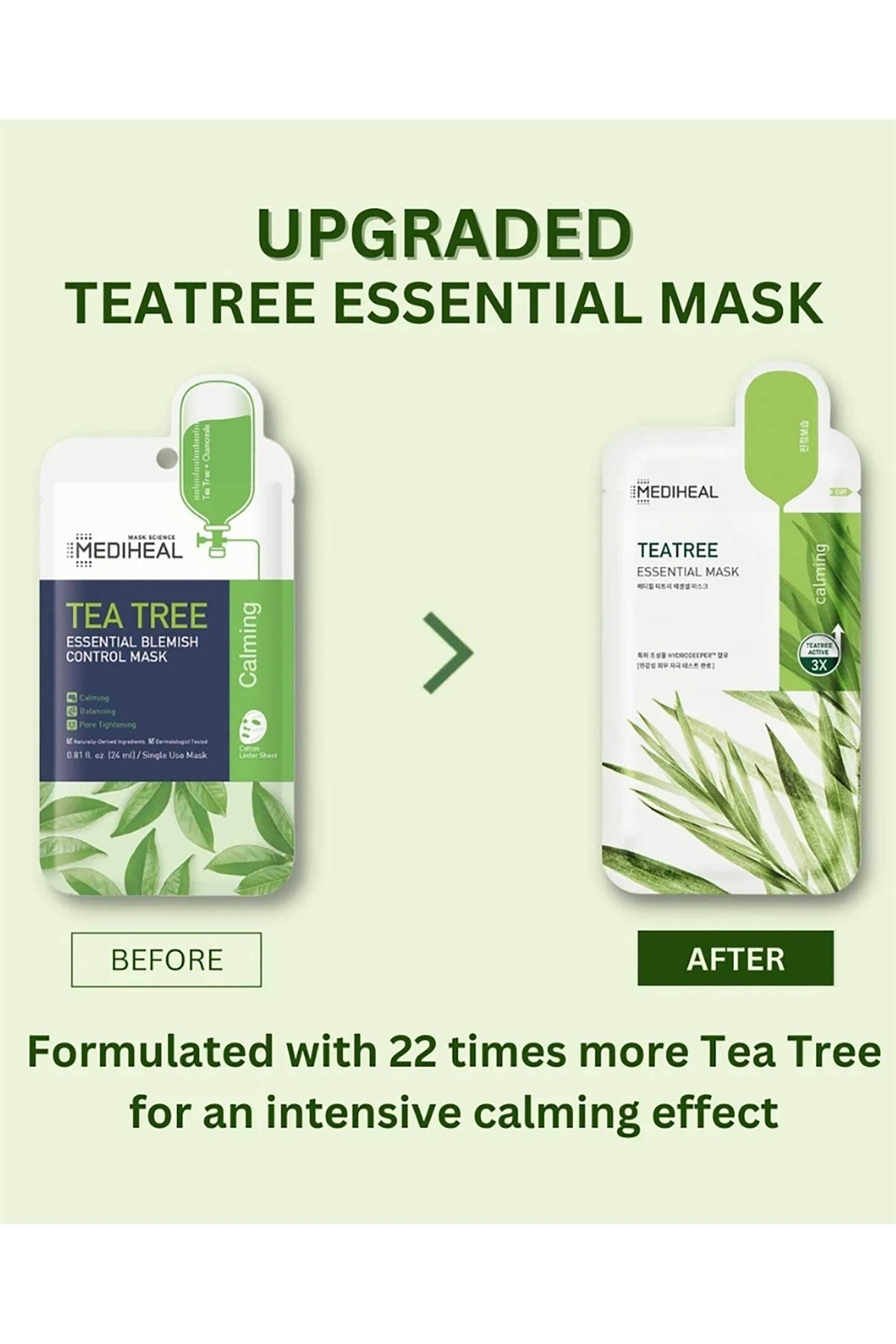 Mediheal Teatree Essential Mask - Μάσκα Για Τη Διαχείριση Της Λιπαρότητας 24 ml - 8809615056967 φωτογραφία
