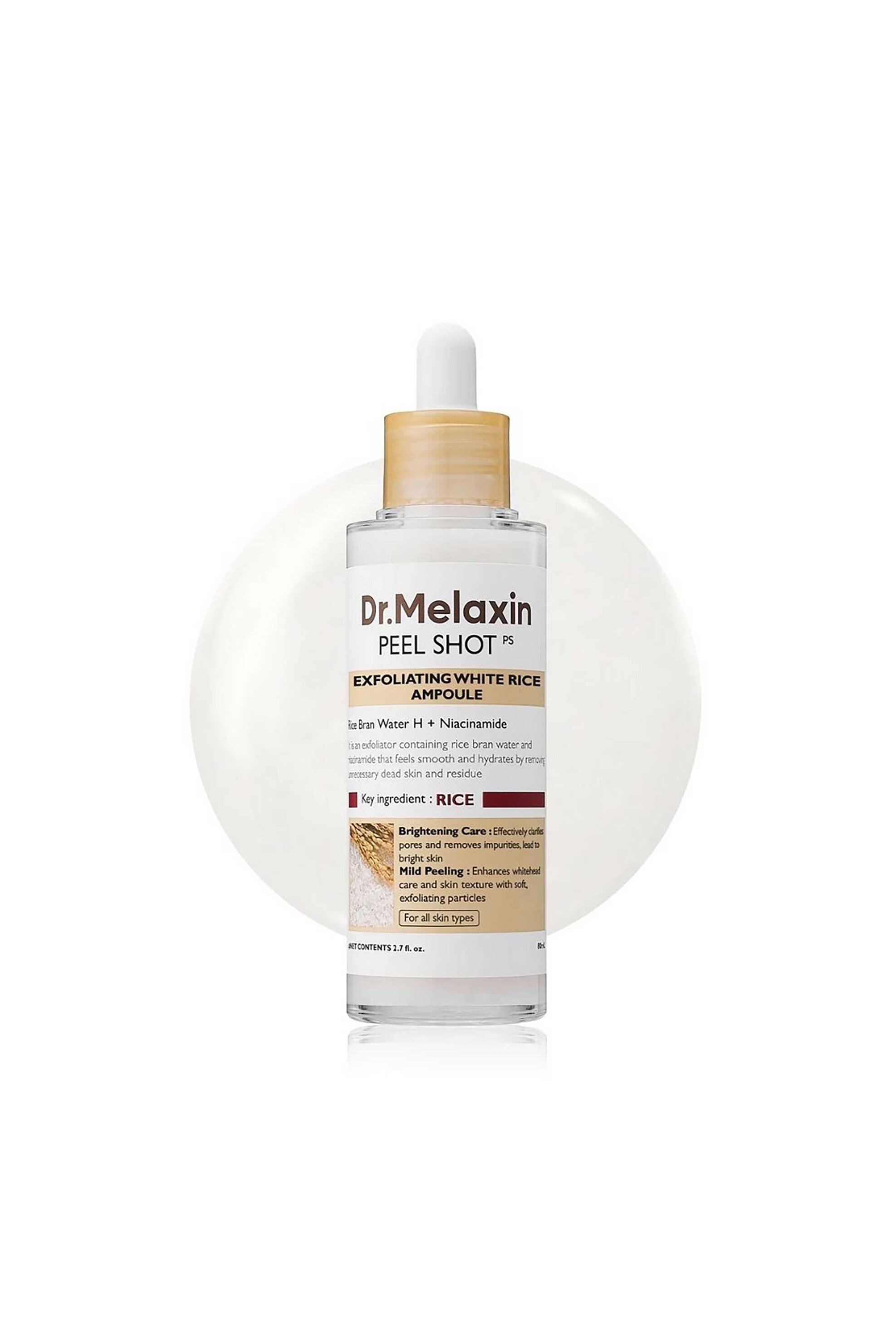 DR.MELAXIN Dr.Melaxin Peel Shot Exfoliating White Rice Ampoule - Απολεπιστικός Ορός Με Ρύζι 80 ml - 8809886482366
