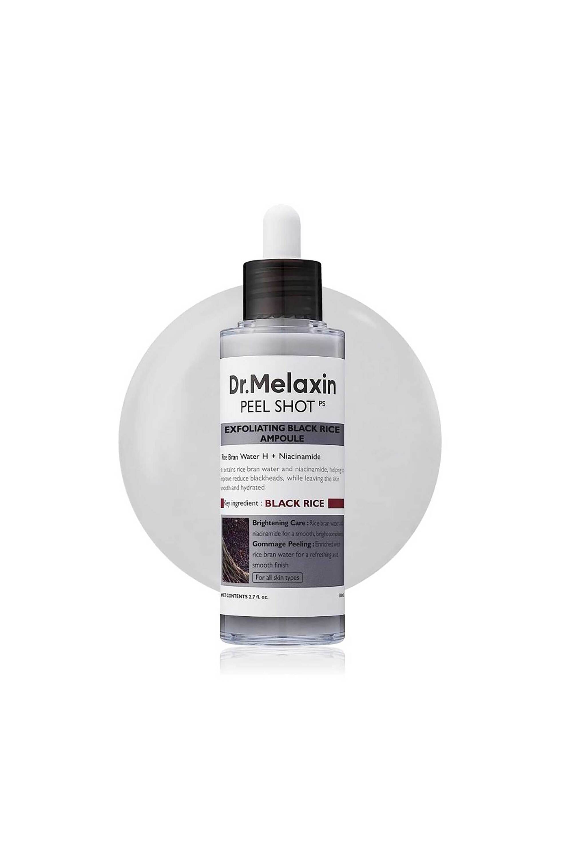 DR.MELAXIN Dr.Melaxin Peel Shot Exfoliating Black Rice Ampoule - Απολεπιστικός Ορός Με Μαύρο Ρύζι 80 ml - 8809886482373
