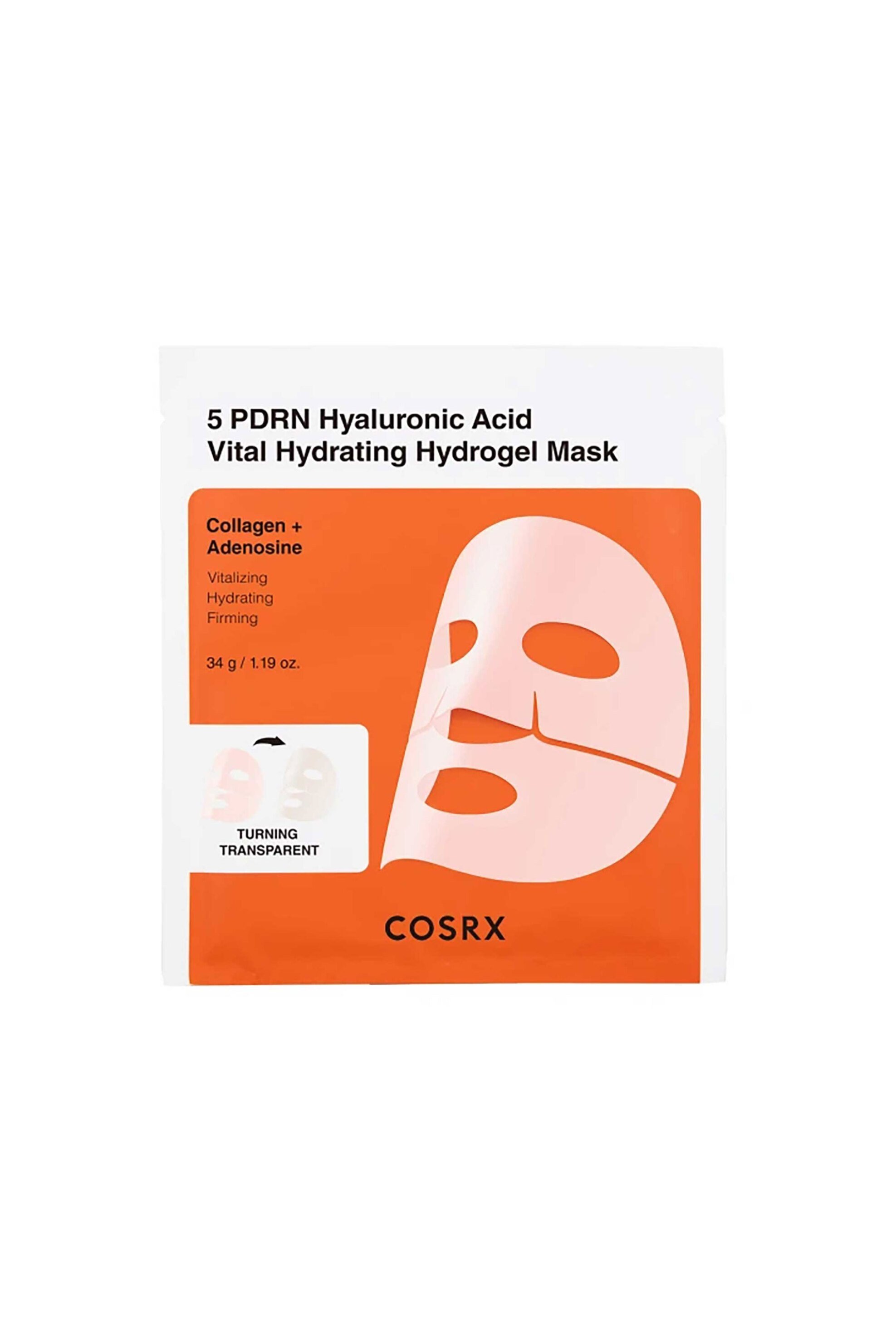 COSRX Cosrx 5 Pdrn Hyaluronic Acid Vital Hydrating Hydrogel Mask 34 gr - 8800311120907