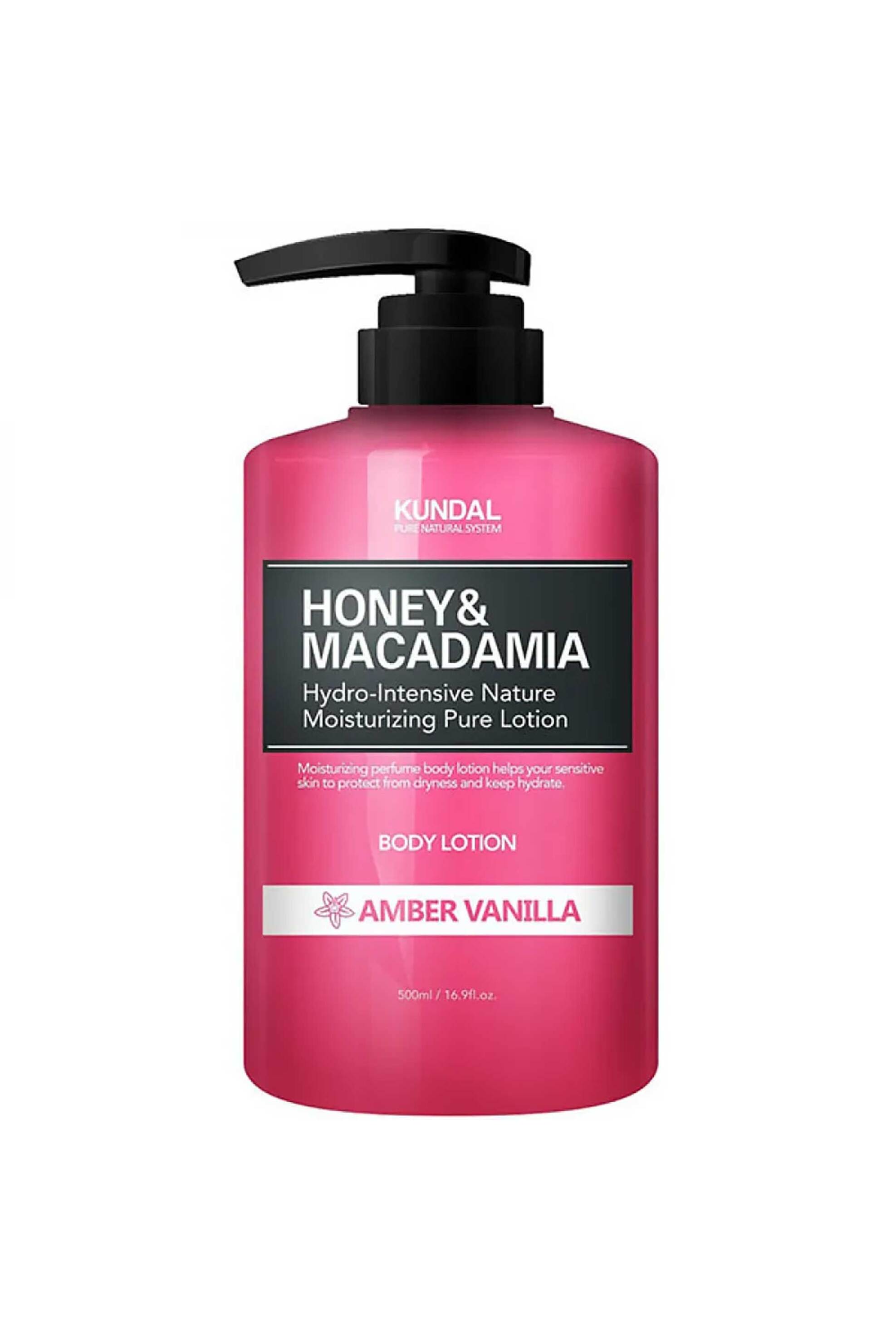 Kundal Honey & Macadamia Pure Body Lotion Amber Vanilla 500 ml - 8809568742078