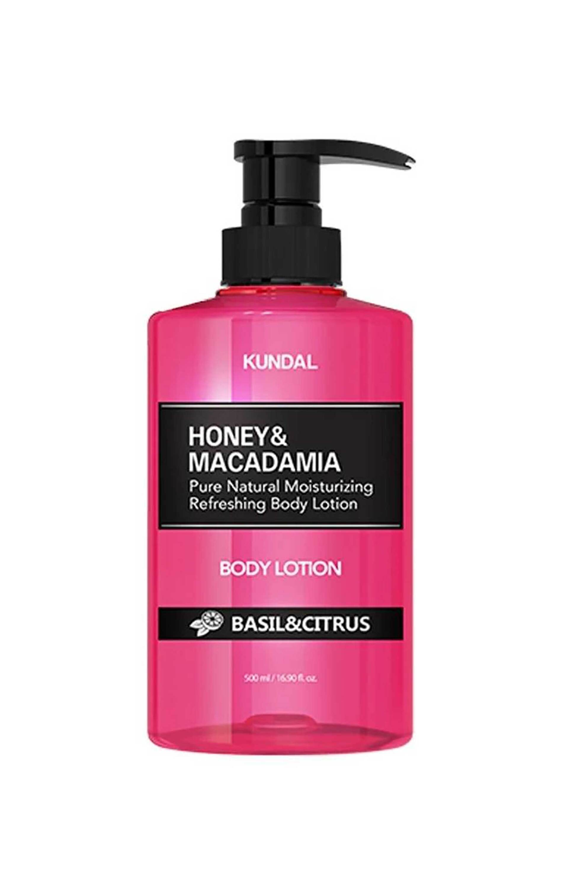 Kundal Honey & Macadamia Body Lotion Basil & Citrus 500 ml - 8809568745673