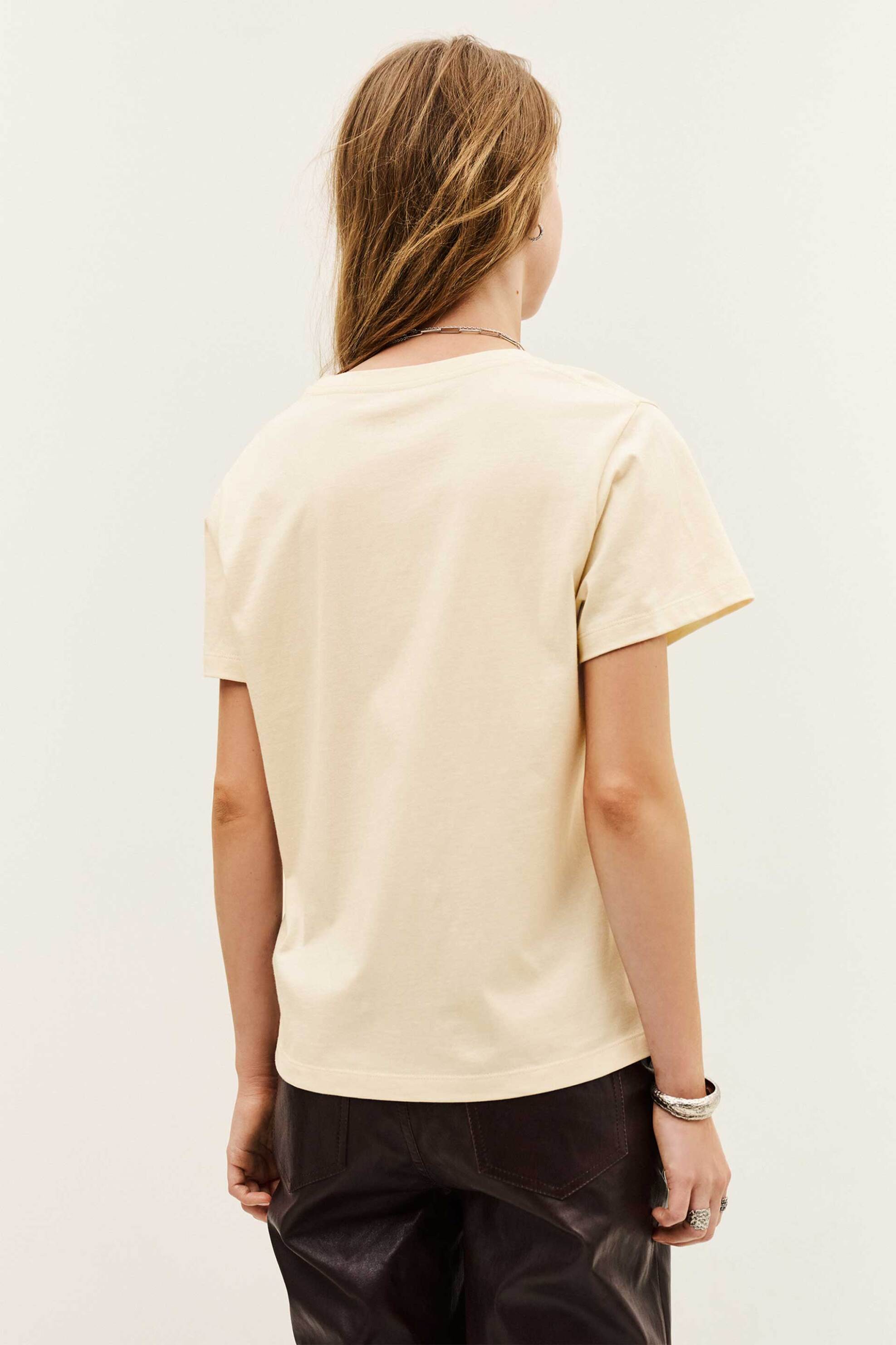 ba&sh γυναικείο T-shirt μονόχρωμο με letter print 