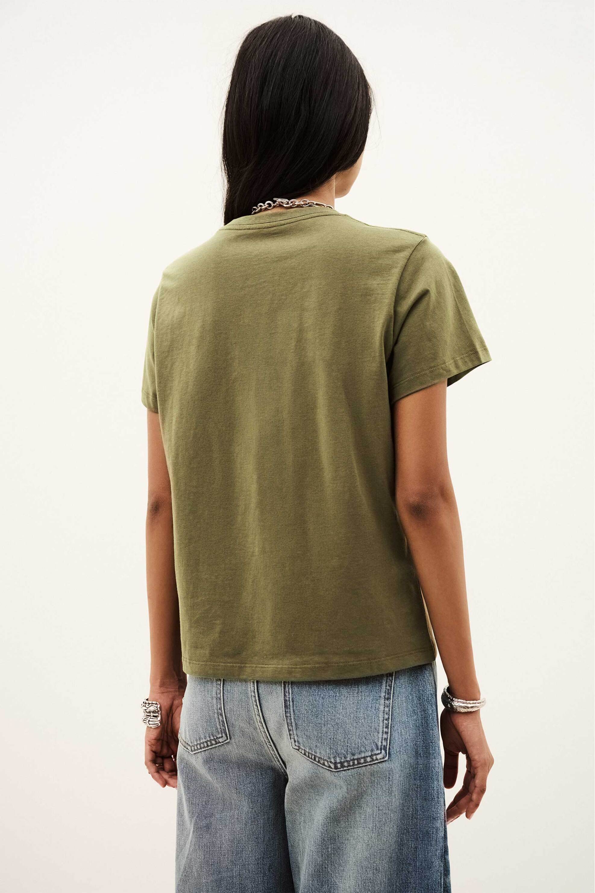 ba&sh γυναικείο T-shirt μονόχρωμο με letter print 