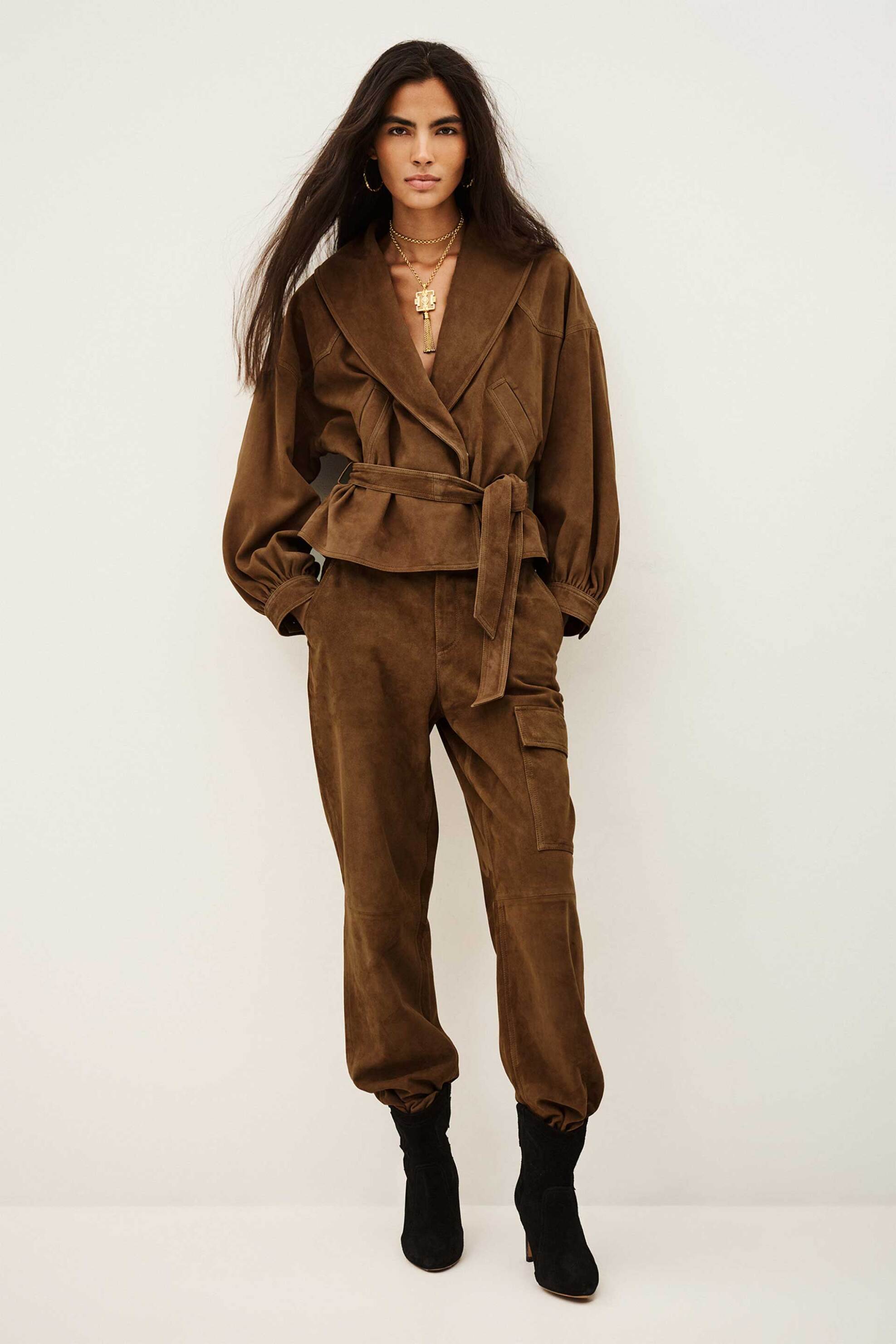 ba&sh γυναικείο suede jacket 