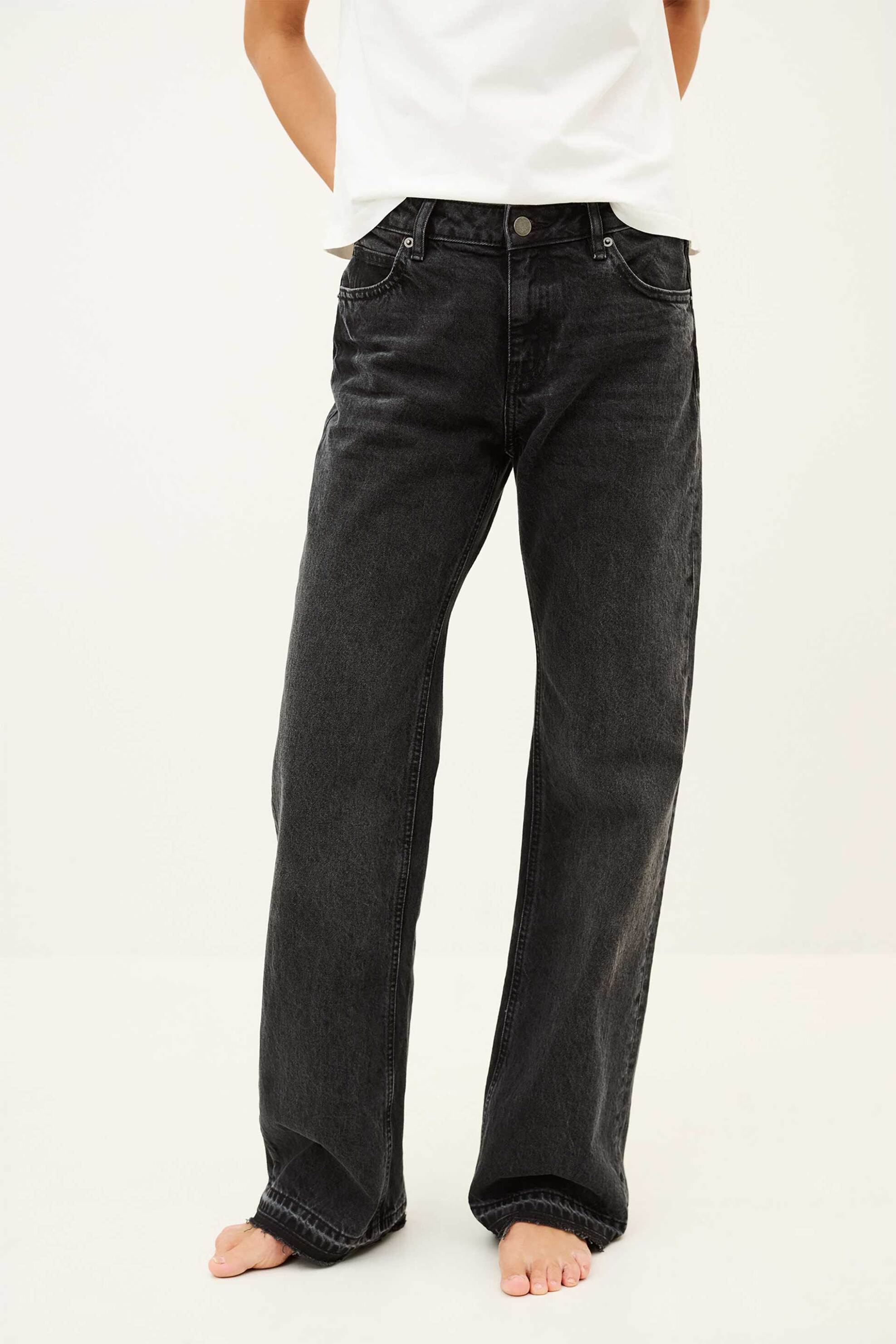 BA&SH ba&sh γυναικείο τζιν παντελόνι πεντάτσεπο Straight Fit "Vana" - BVANH26 Μαύρο - 3