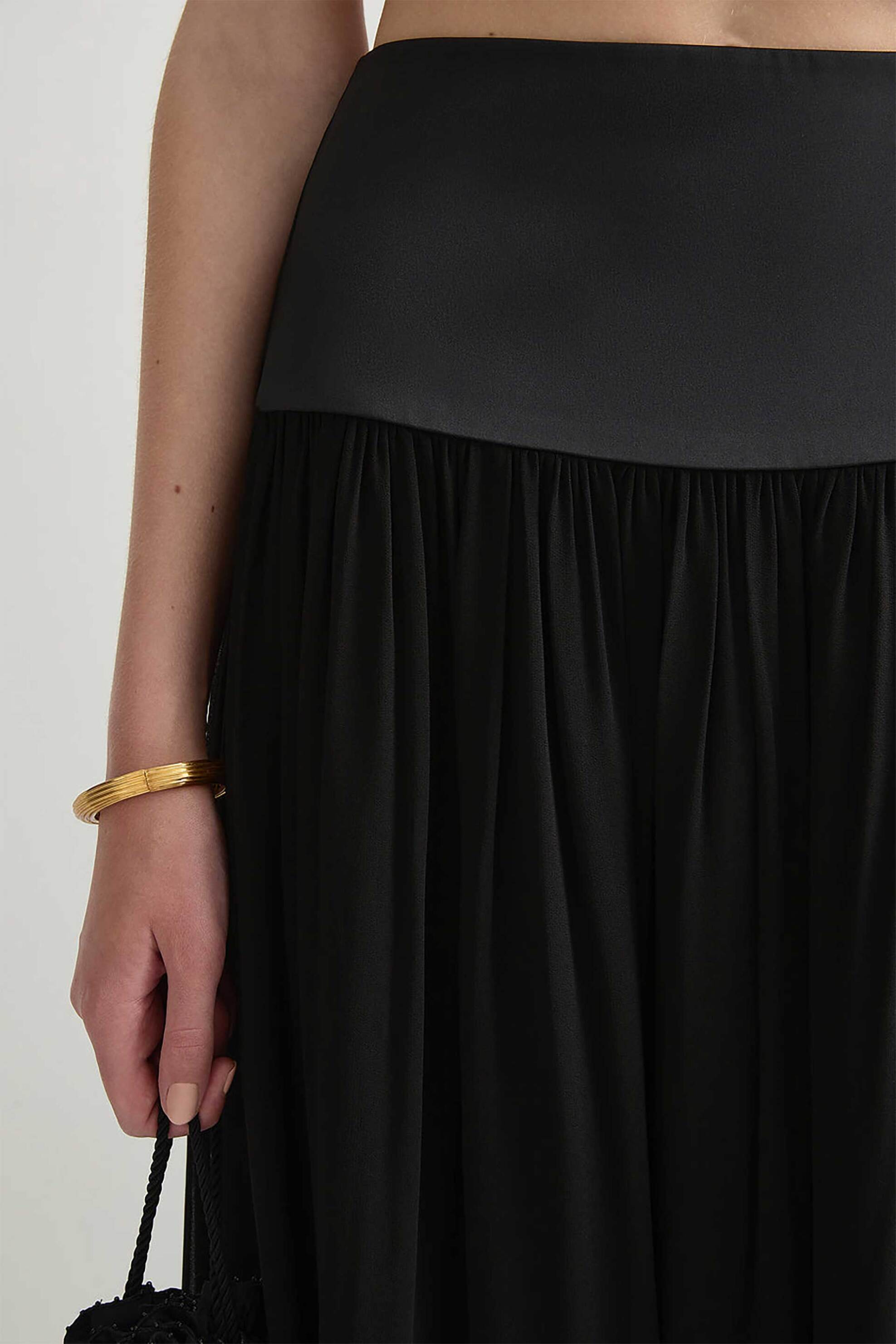 Posse γυναικεία maxi φούστα "Solene" - PS1777-BLK Μαύρο φωτογραφία