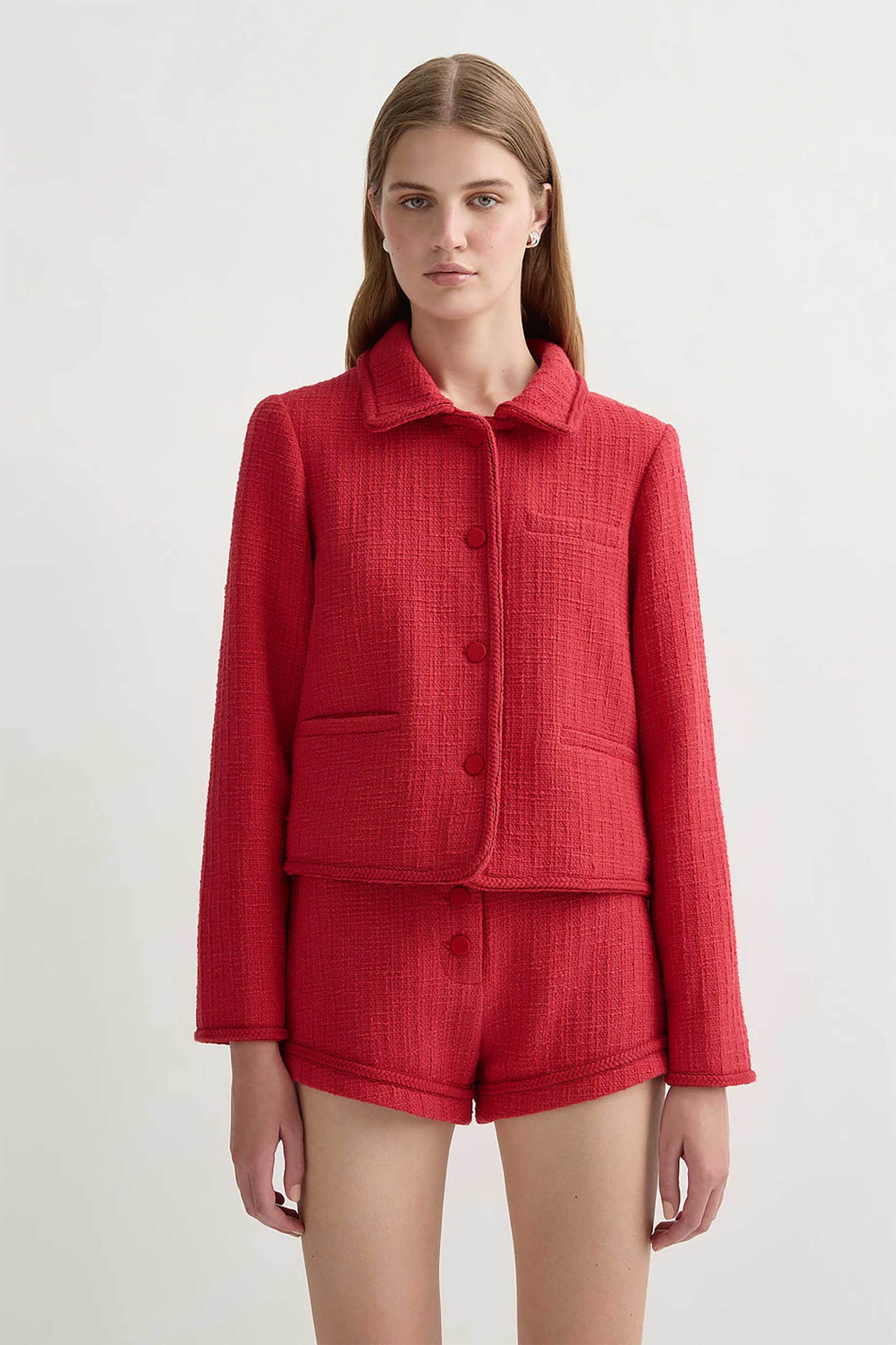 Posse γυναικείο σακάκι "Jacqueline" - PS1752-SCA Κόκκινο