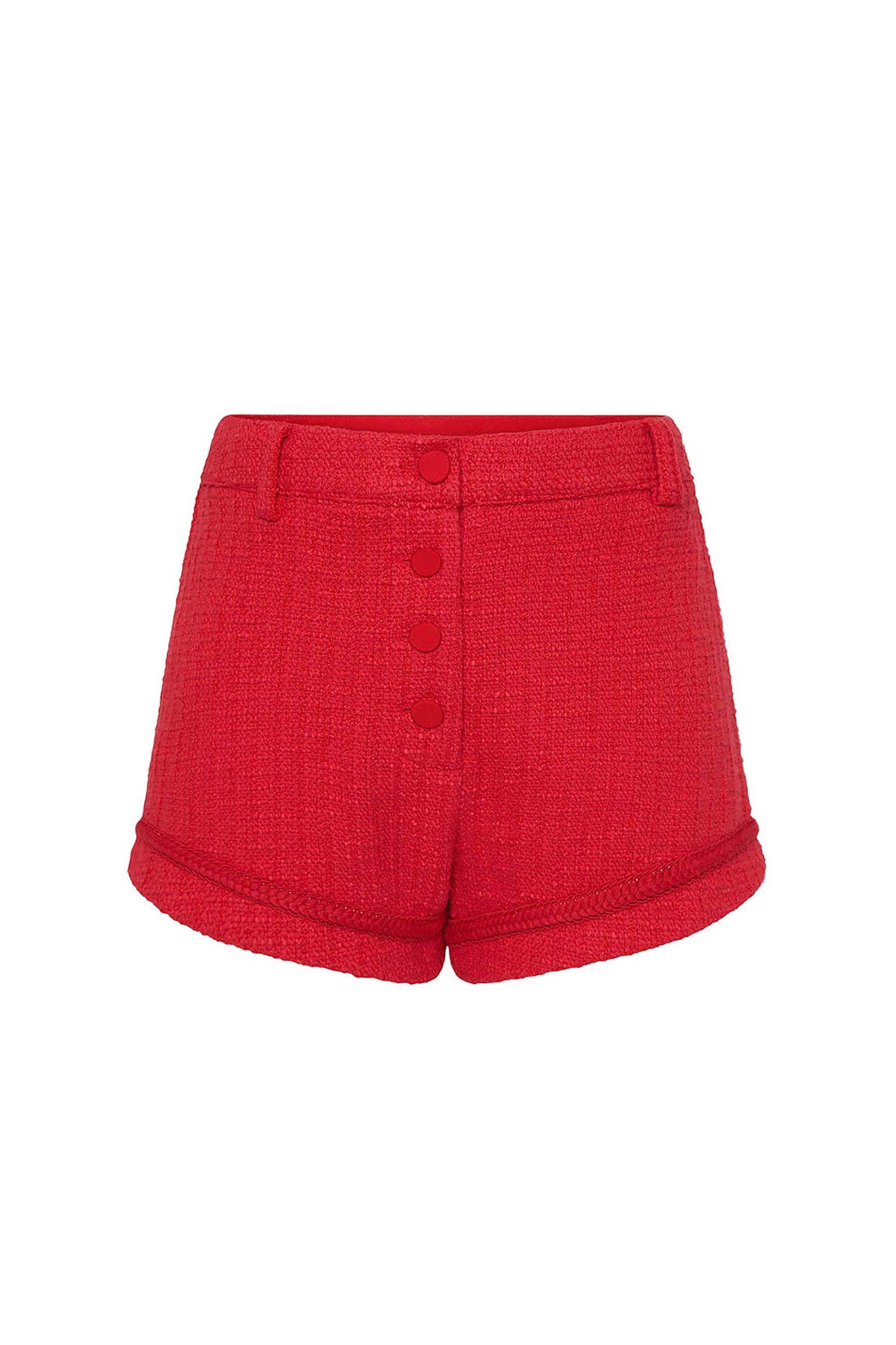 Posse γυναικείο σορτς ψηλόμεσο "Jacqueline" - PS1778-SCA Κόκκινο φωτογραφία