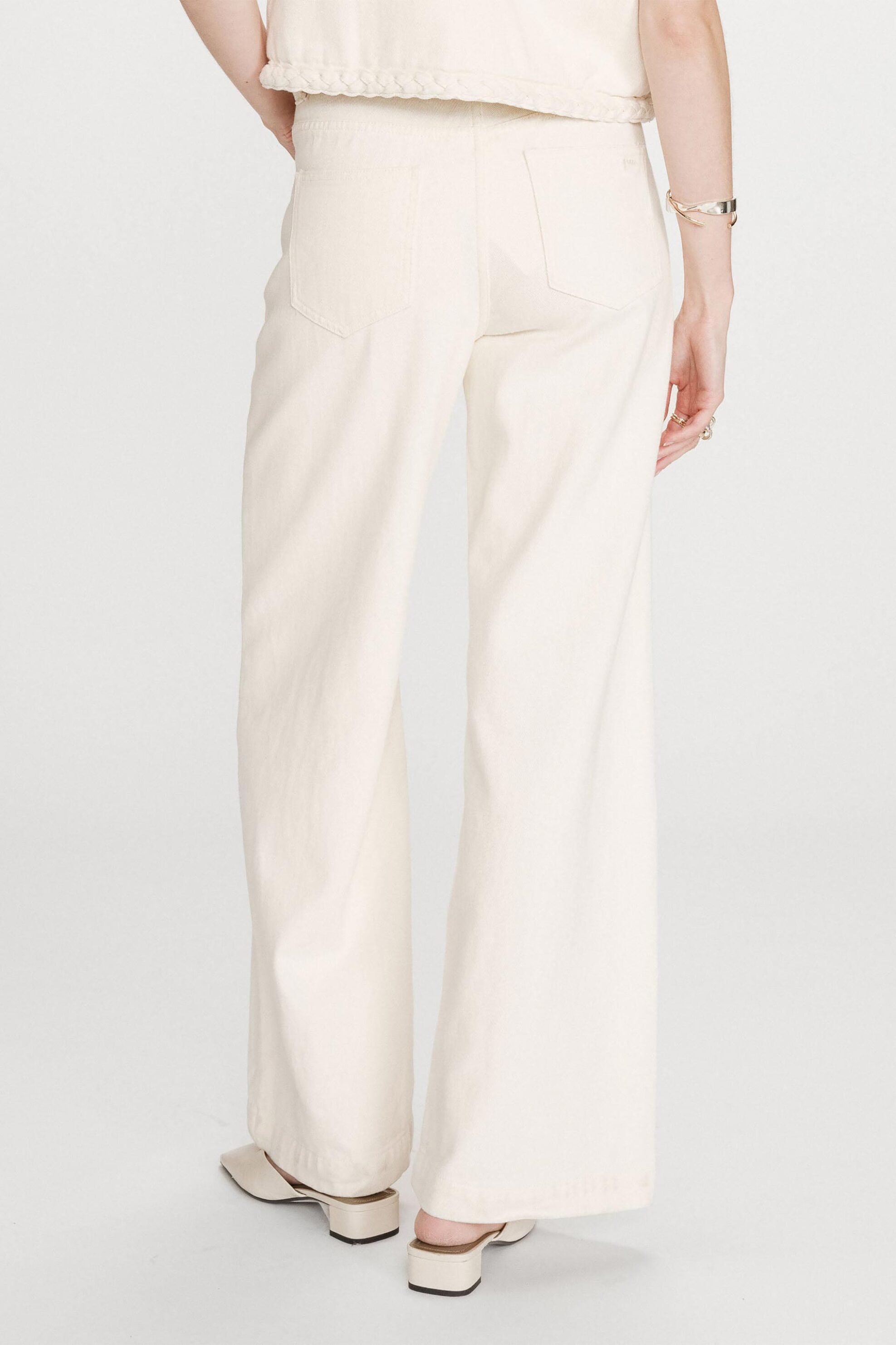 GRACE & MILA Grace & Mila γυναικείο τζιν παντελόνι Wide Leg "James" - JADEN/SS26 Εκρού - 3