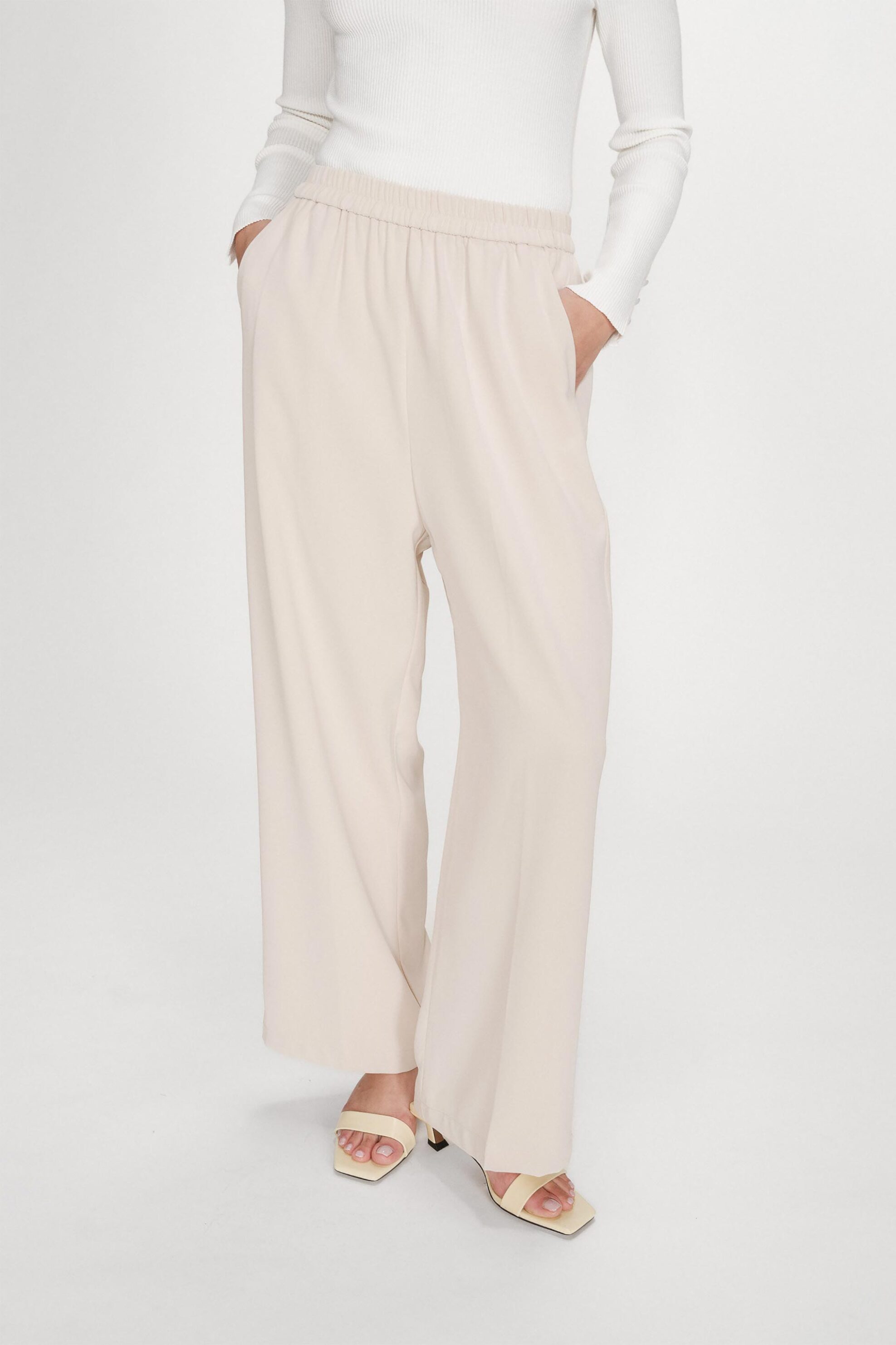 GRACE & MILA Grace & Mila γυναικείο παντελόνι Straight Leg "Noblesse" - NOBLESSE/SS26 Εκρού - 2
